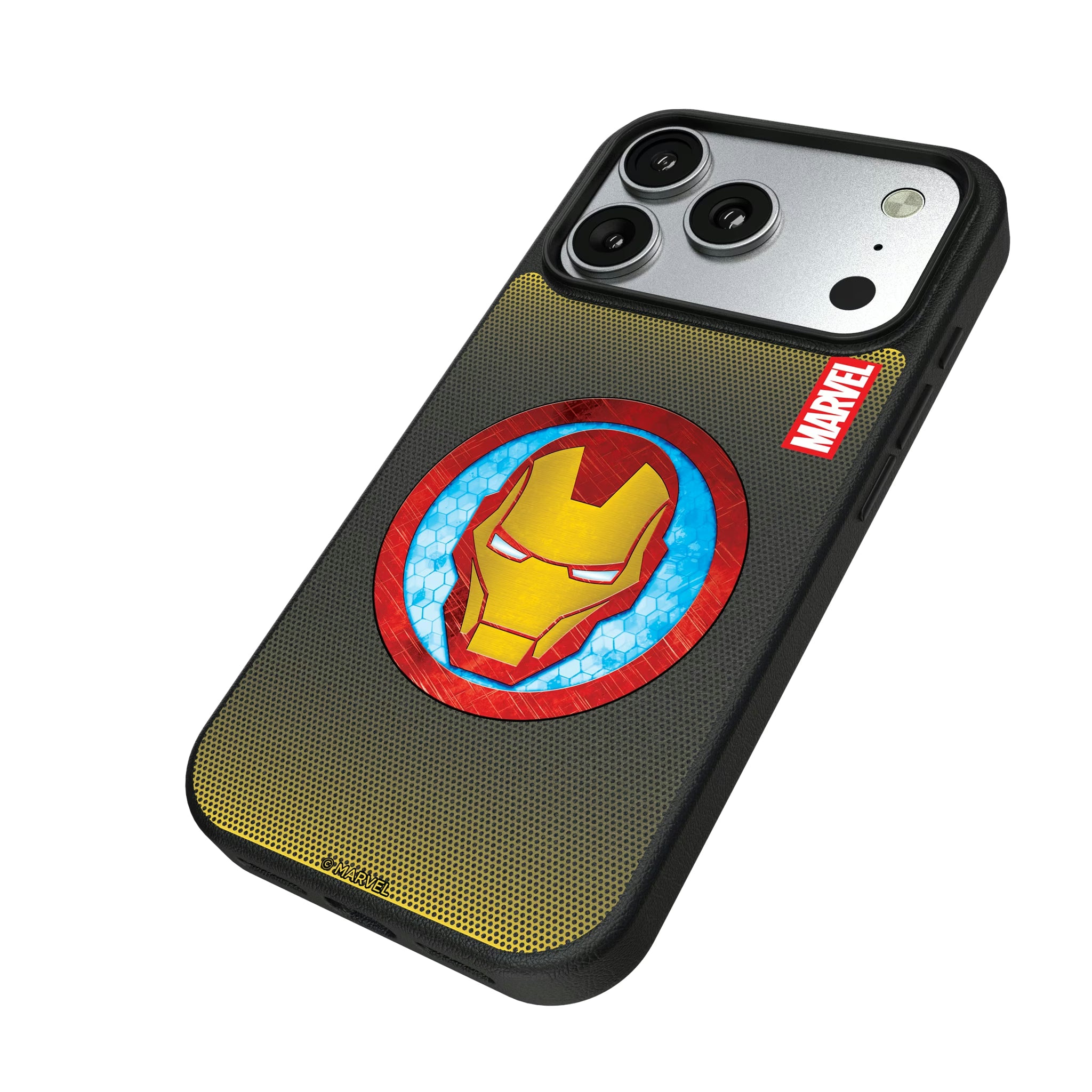 Marvel Avengers Iron Man Grid iPhone MagSafe Compatible Phone Case for Apple iPhone - Isometric View#Device_iPhone 17 Pro