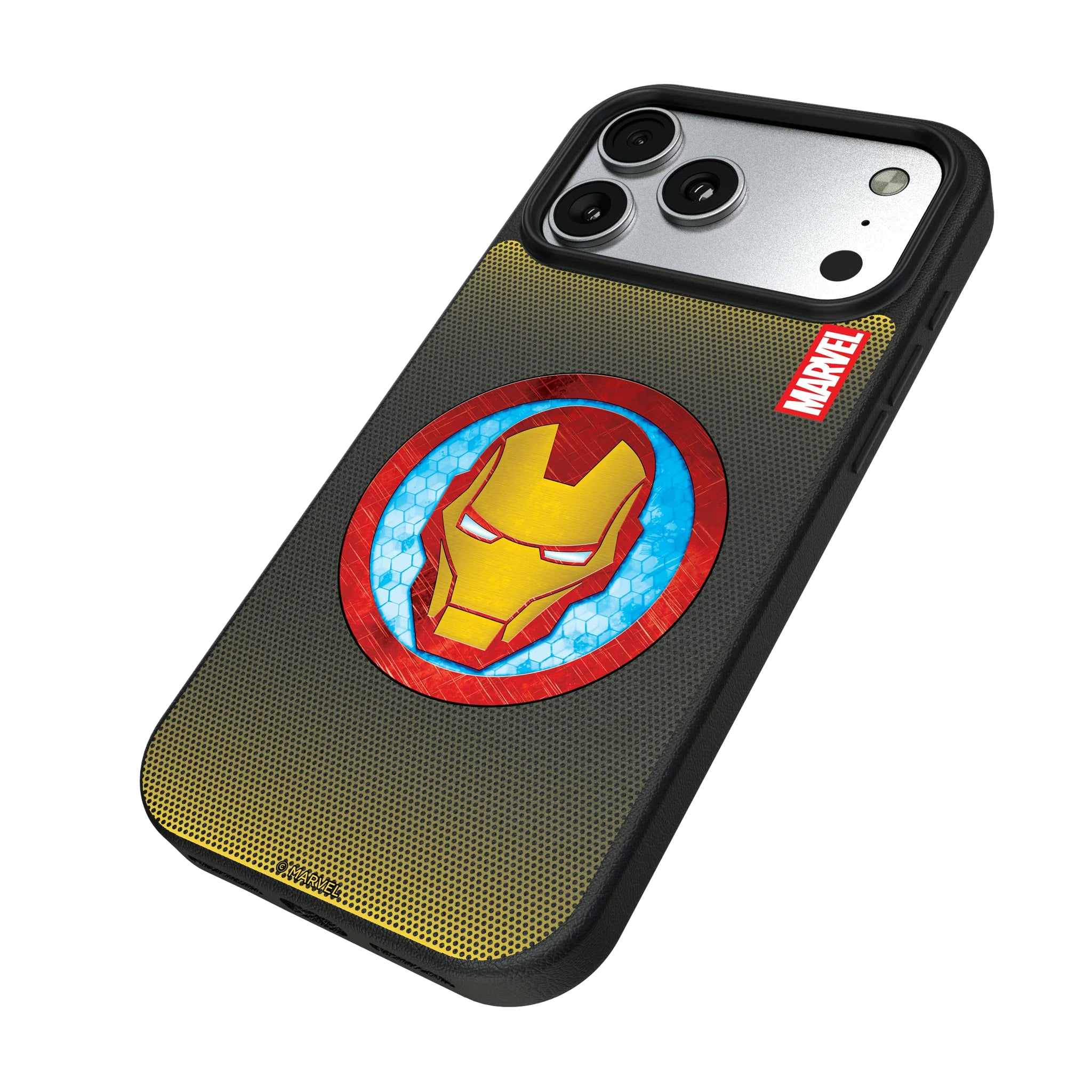 Marvel Avengers Iron Man Grid iPhone MagSafe Compatible Phone Case for Apple iPhone - Isometric View#Device_iPhone 17 Pro Max