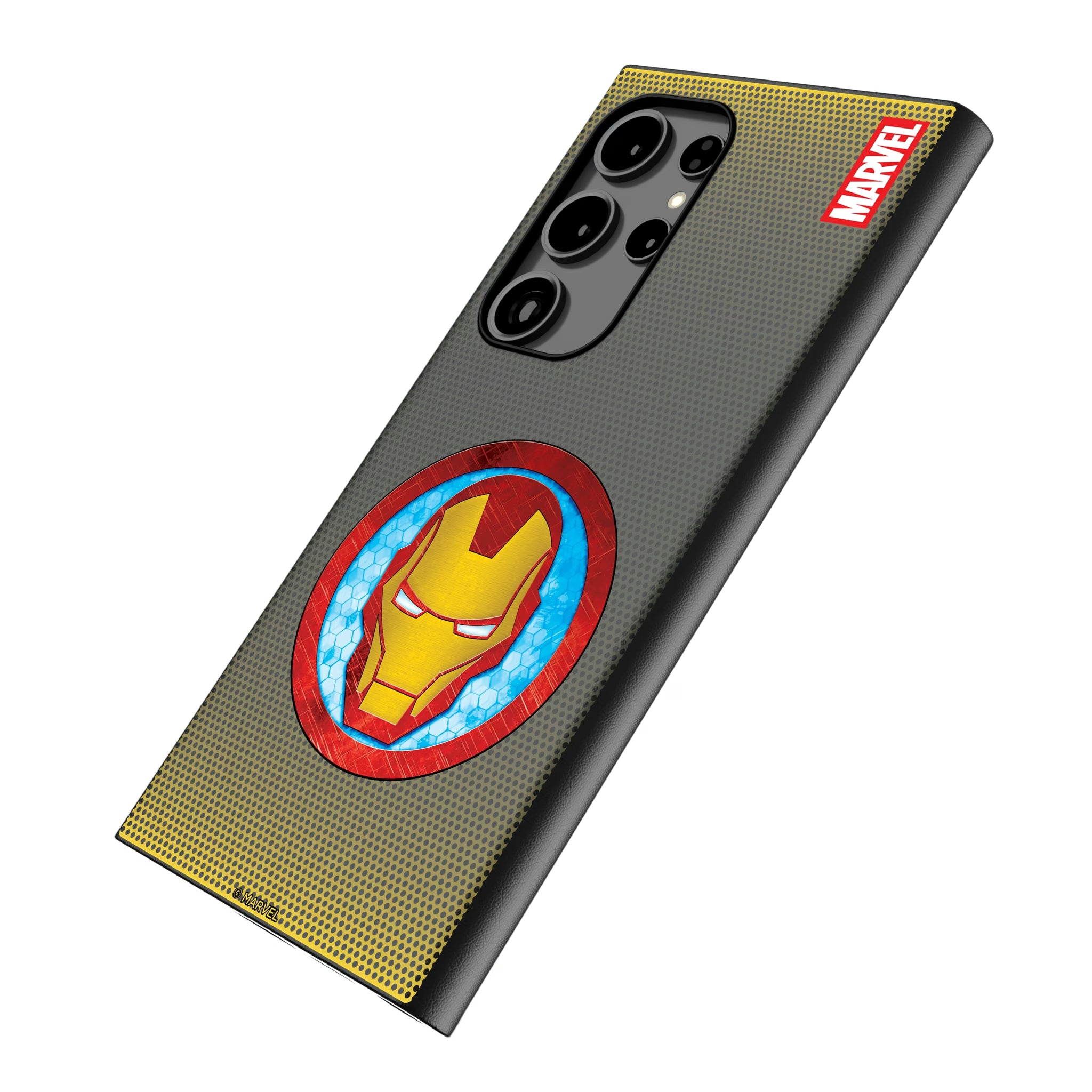 Marvel Avengers Iron Man Grid Galaxy MagSafe Compatible Phone Case for Samsung Galaxy - Isometric View