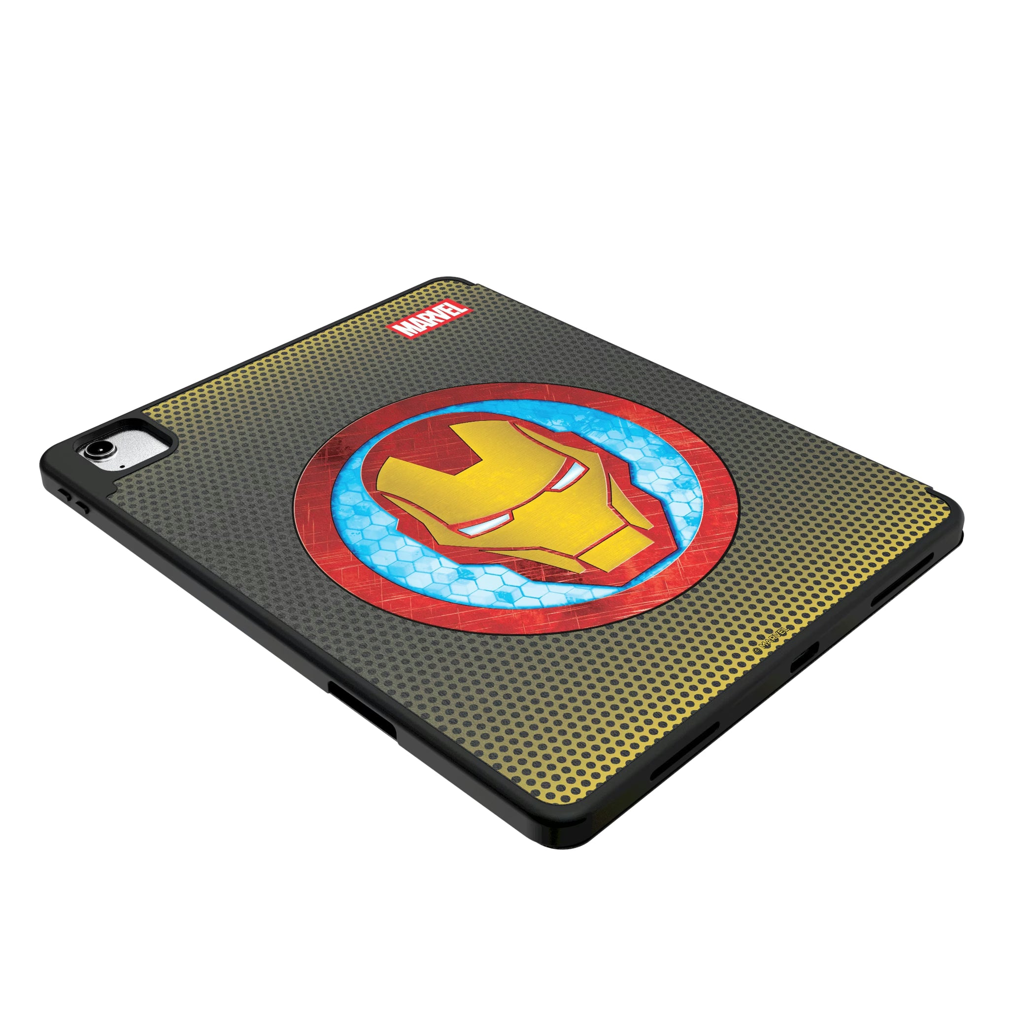 Marvel Avengers Iron Man Grid iPad Tablet Case for Apple iPad - Isometric View