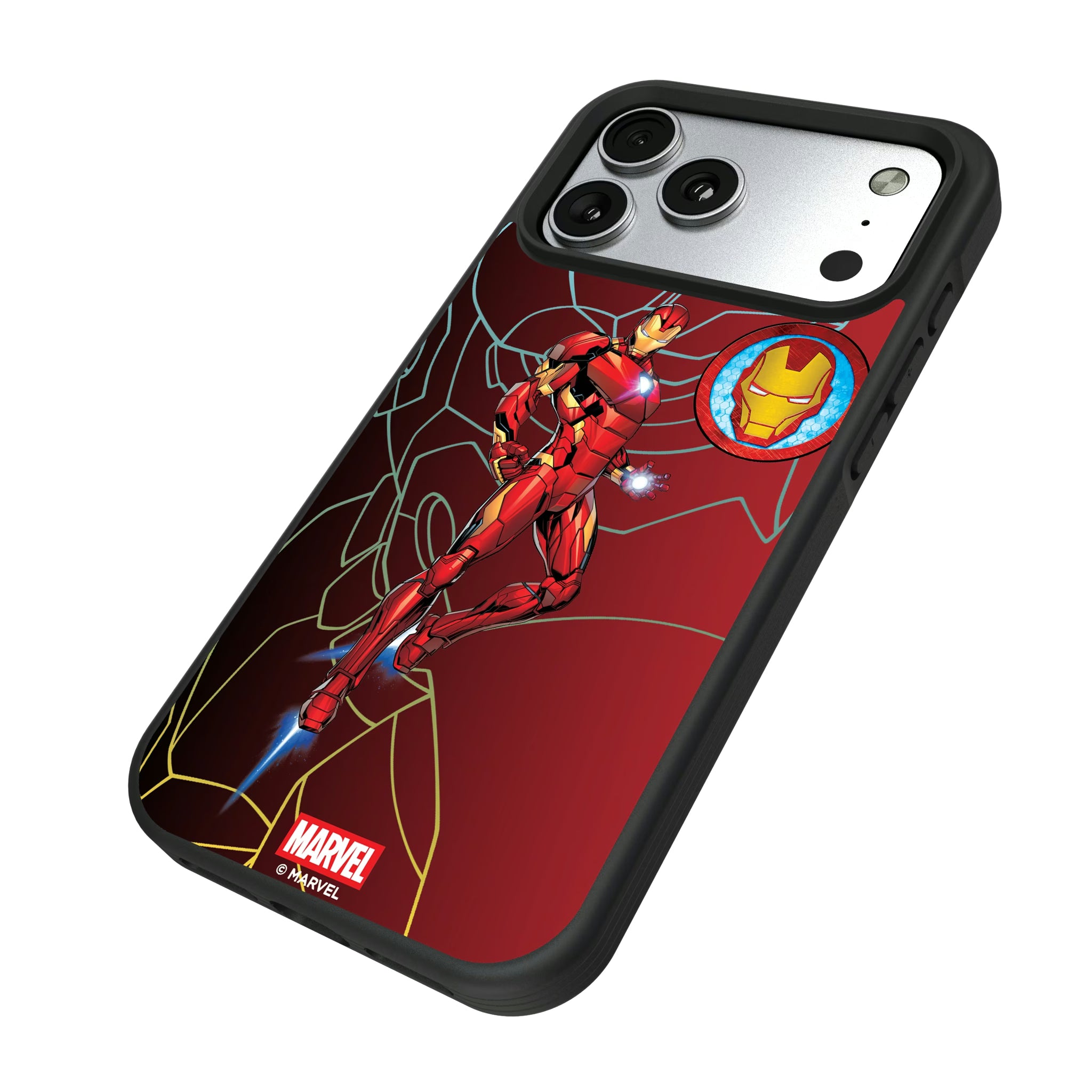 Marvel Avengers Iron Man MechLine iPhone Bump Phone Case for Apple iPhone - Isometric View#Device_iPhone 17 Pro Max