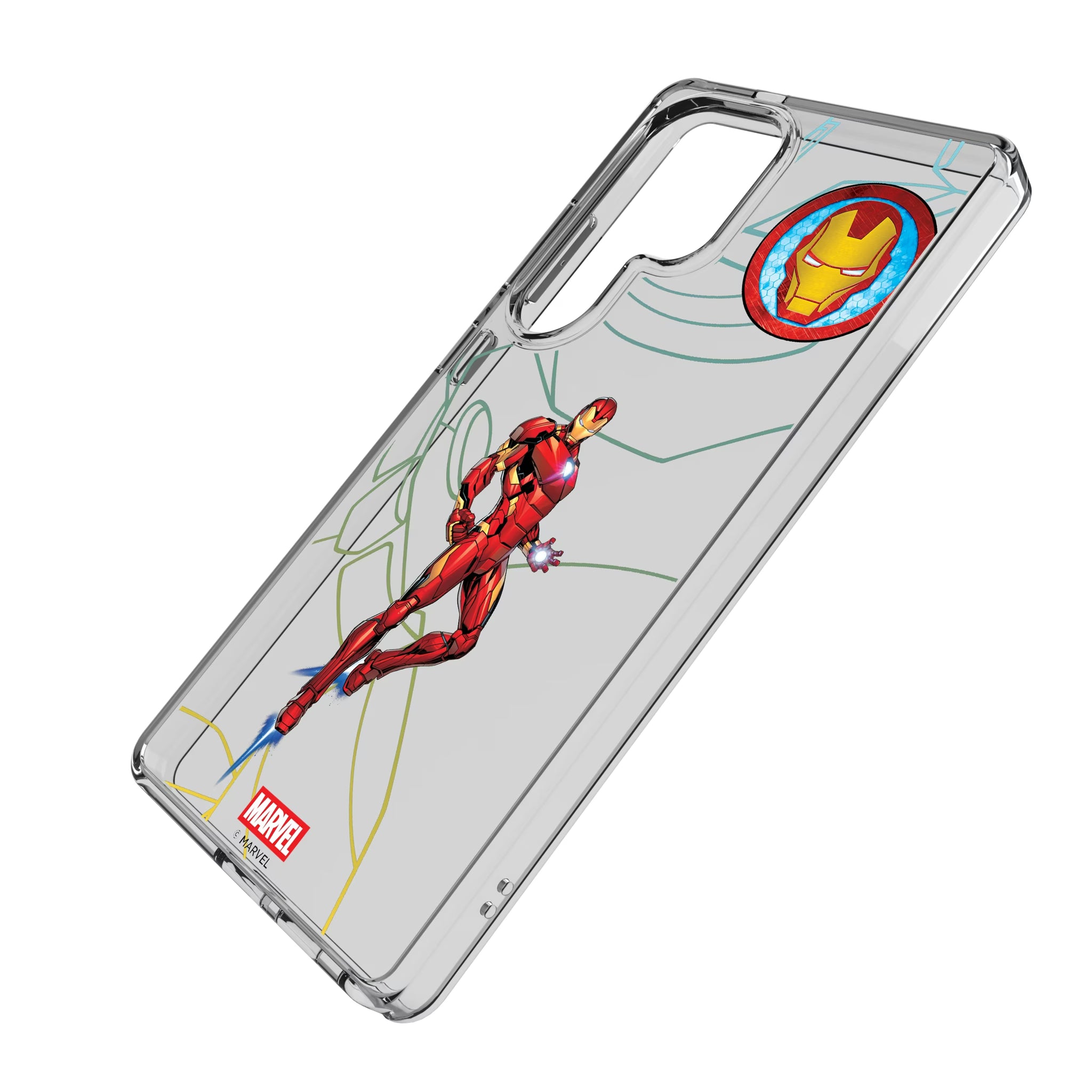 Marvel Avengers Iron Man MechLine Galaxy Clear Phone Case for Samsung Galaxy - Isometric View