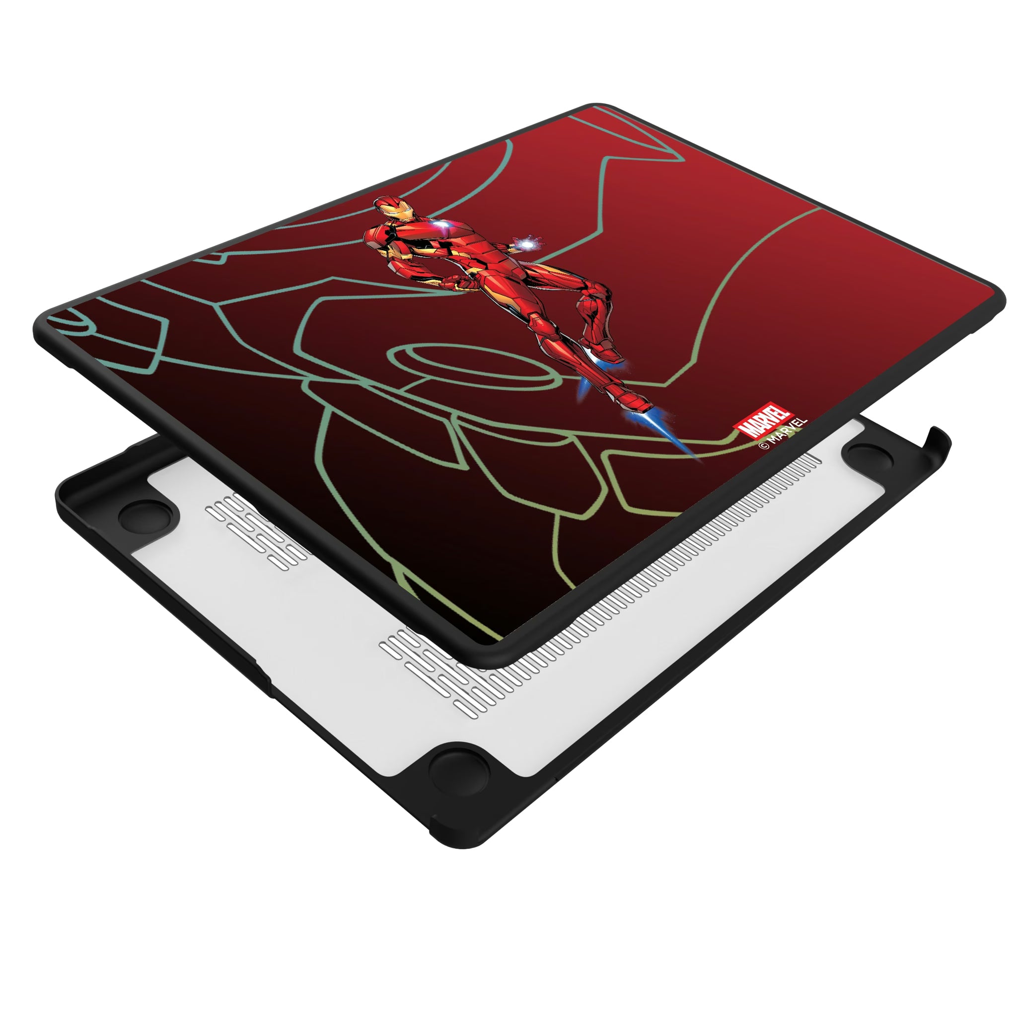 Marvel Avengers Iron Man MechLine MacBook Laptop Case for Apple MacBook - Isometric View#Device_MacBook Pro (14-inch, 2021) / MacBook Pro (14-inch, 2023) / MacBook Pro (14-inch, 2024)