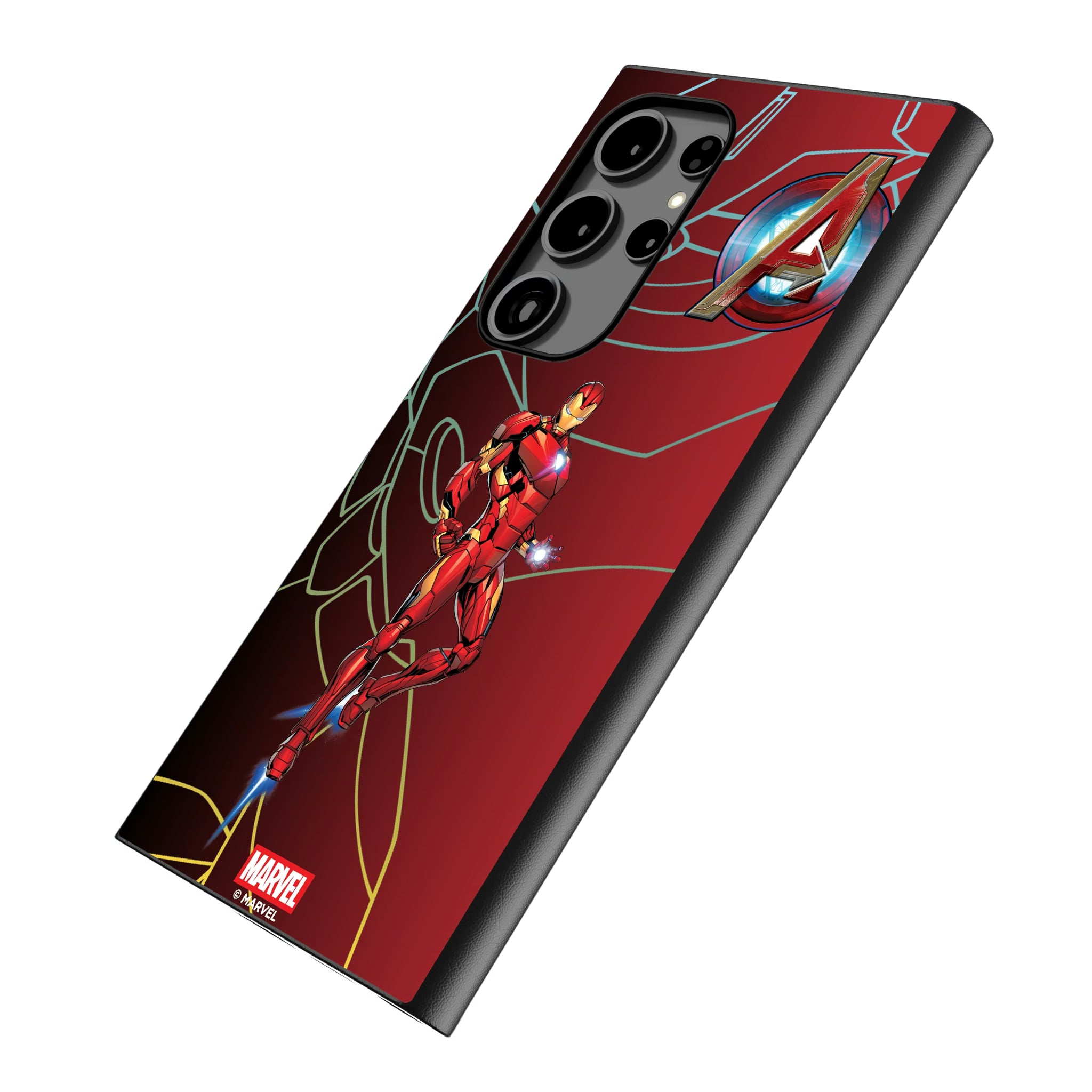 Marvel Avengers Iron Man MechLine Galaxy MagSafe Compatible Phone Case for Samsung Galaxy - Isometric View