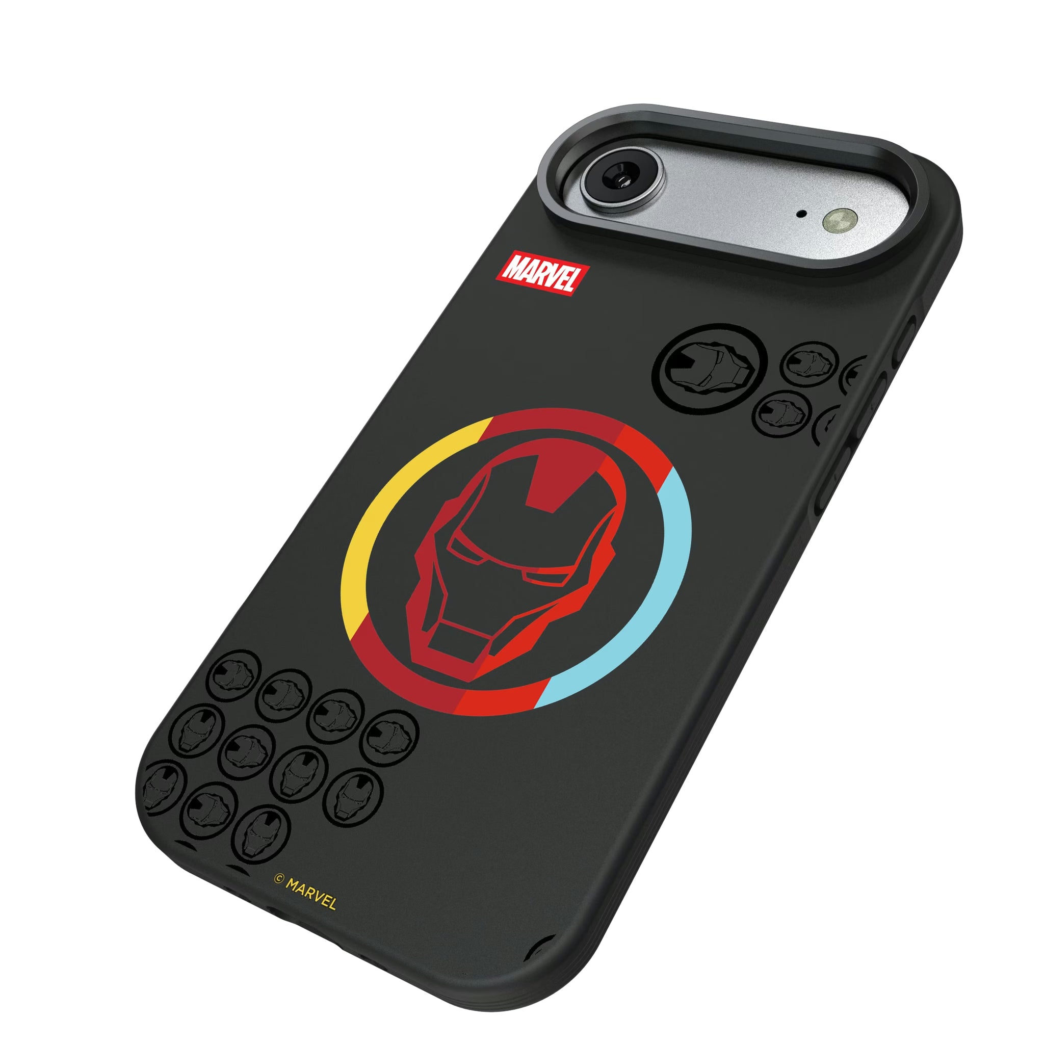 Marvel Avengers Iron Man Sigil iPhone Bump Phone Case for Apple iPhone - Isometric View#Device_iPhone Air