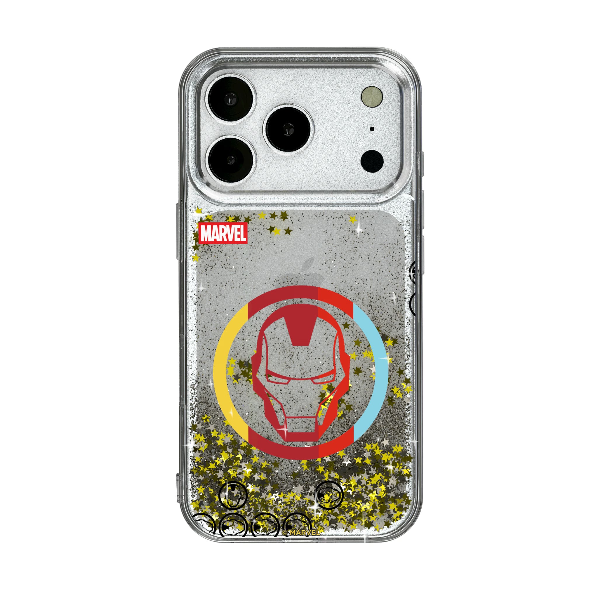 Marvel Avengers Iron Man Sigil iPhone Glitter Phone Case for Apple iPhone