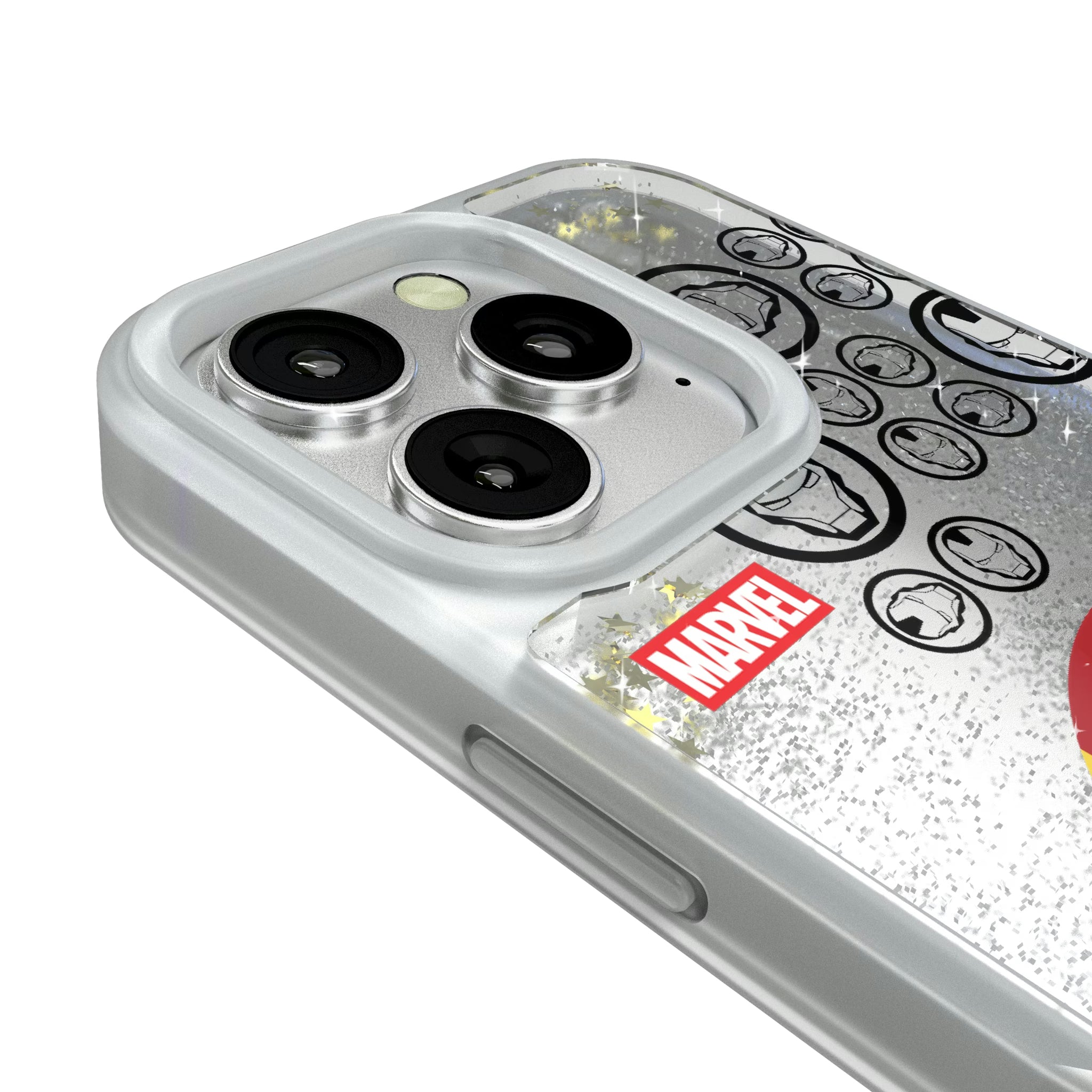 Marvel Avengers Iron Man Sigil iPhone Glitter Phone Case for Apple iPhone - Detail#Device_iPhone 16 Pro