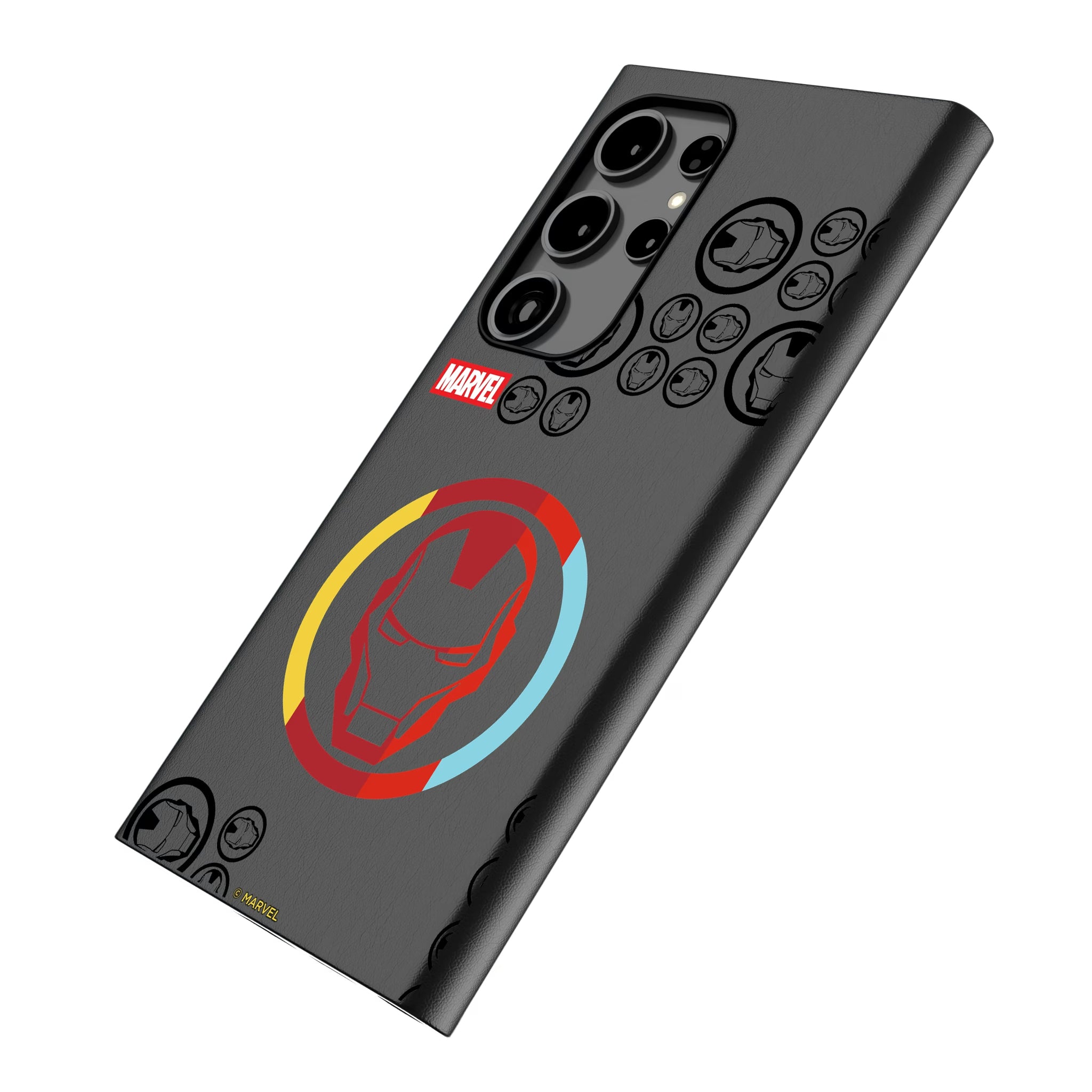 Marvel Avengers Iron Man Sigil Galaxy MagSafe Compatible Phone Case for Samsung Galaxy - Isometric View