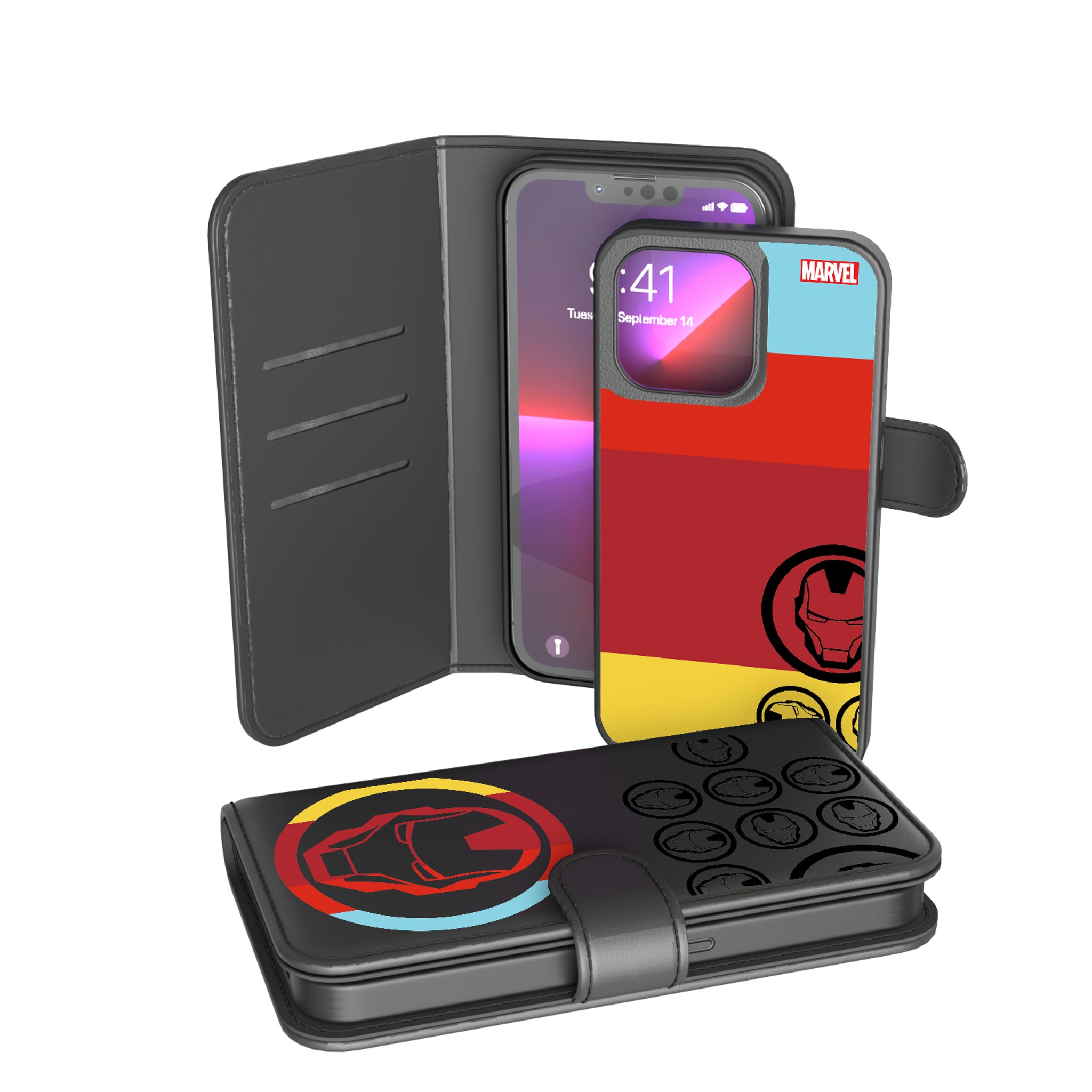 Marvel Avengers Iron Man Sigil iPhone Wallet Phone Case for Apple iPhone