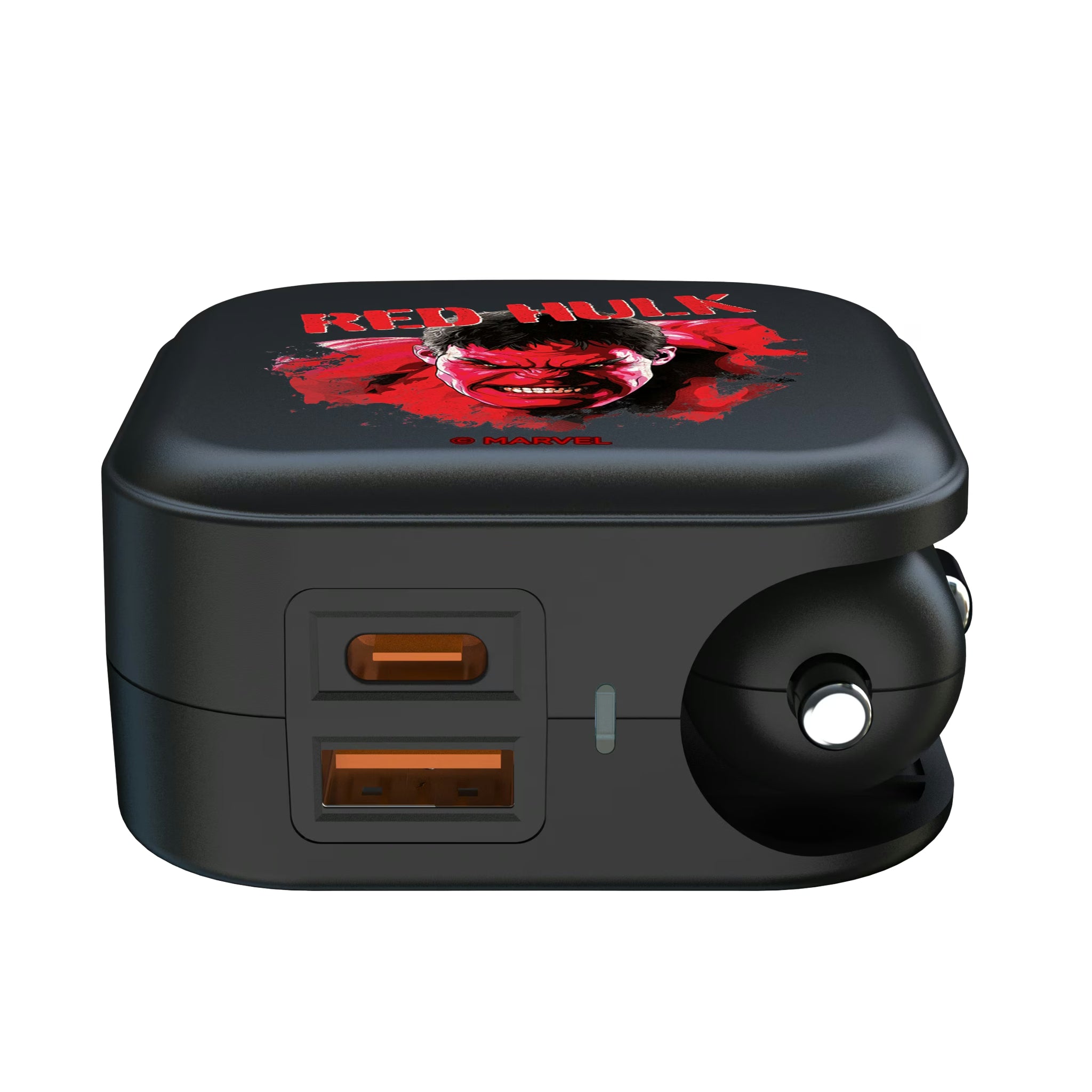 Marvel Avengers Red Hulk Badge 2 in 1 USB A/C Charger