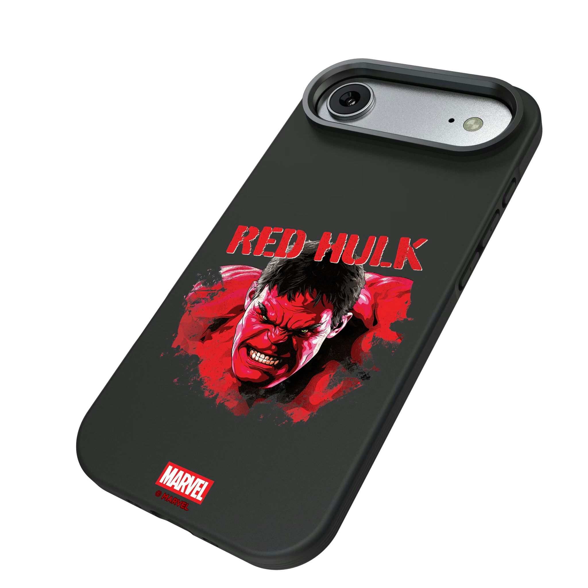 Marvel Avengers Red Hulk Badge iPhone Bump Phone Case for Apple iPhone - Isometric View#Device_iPhone Air