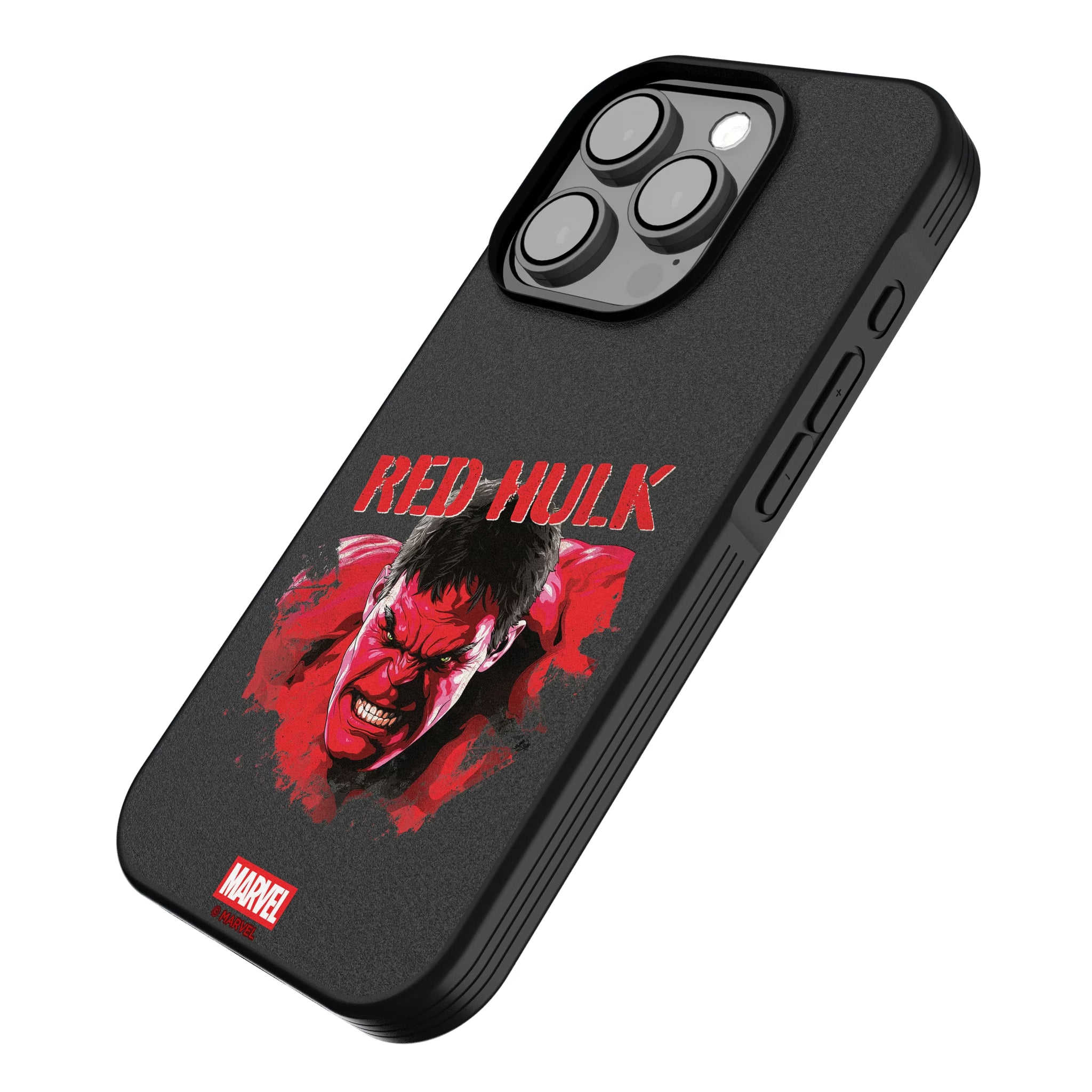 Marvel Avengers Red Hulk Badge iPhone Bump Phone Case for Apple iPhone - Isometric View