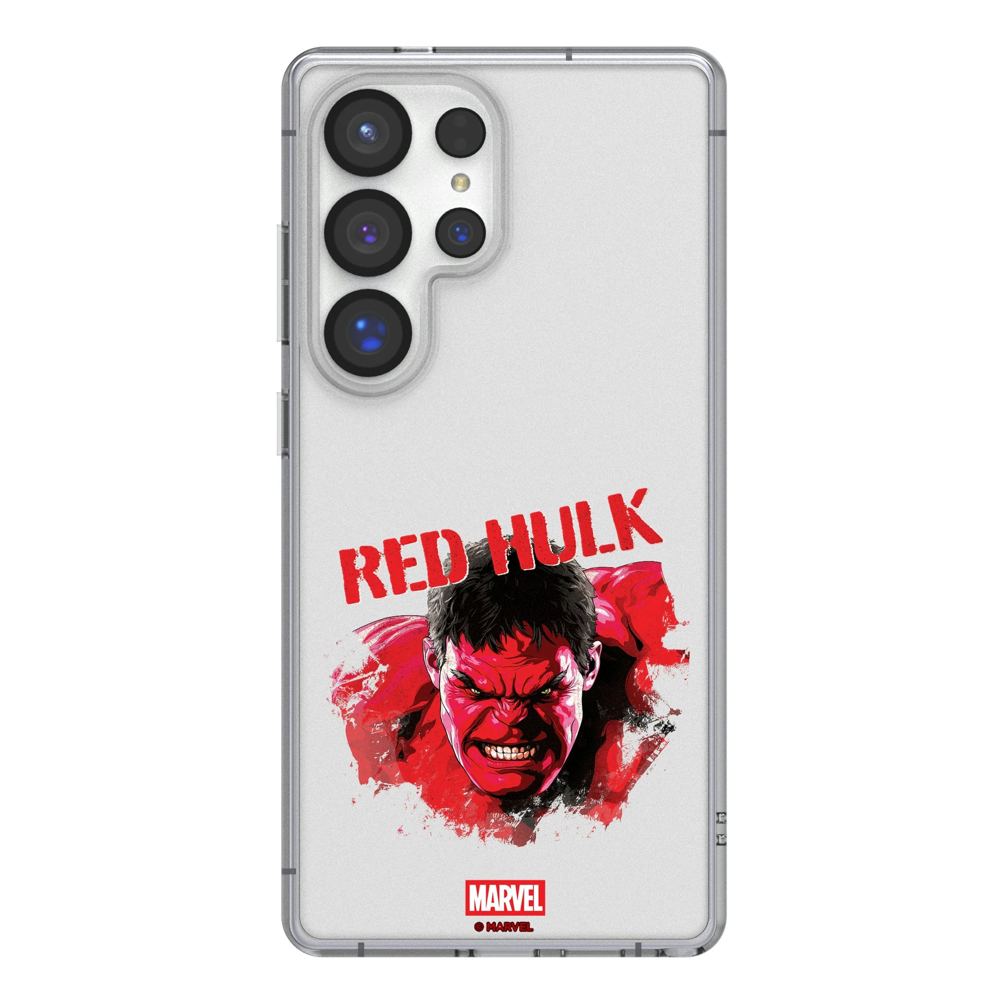 Marvel Avengers Red Hulk Badge Galaxy Clear Phone Case for Samsung Galaxy