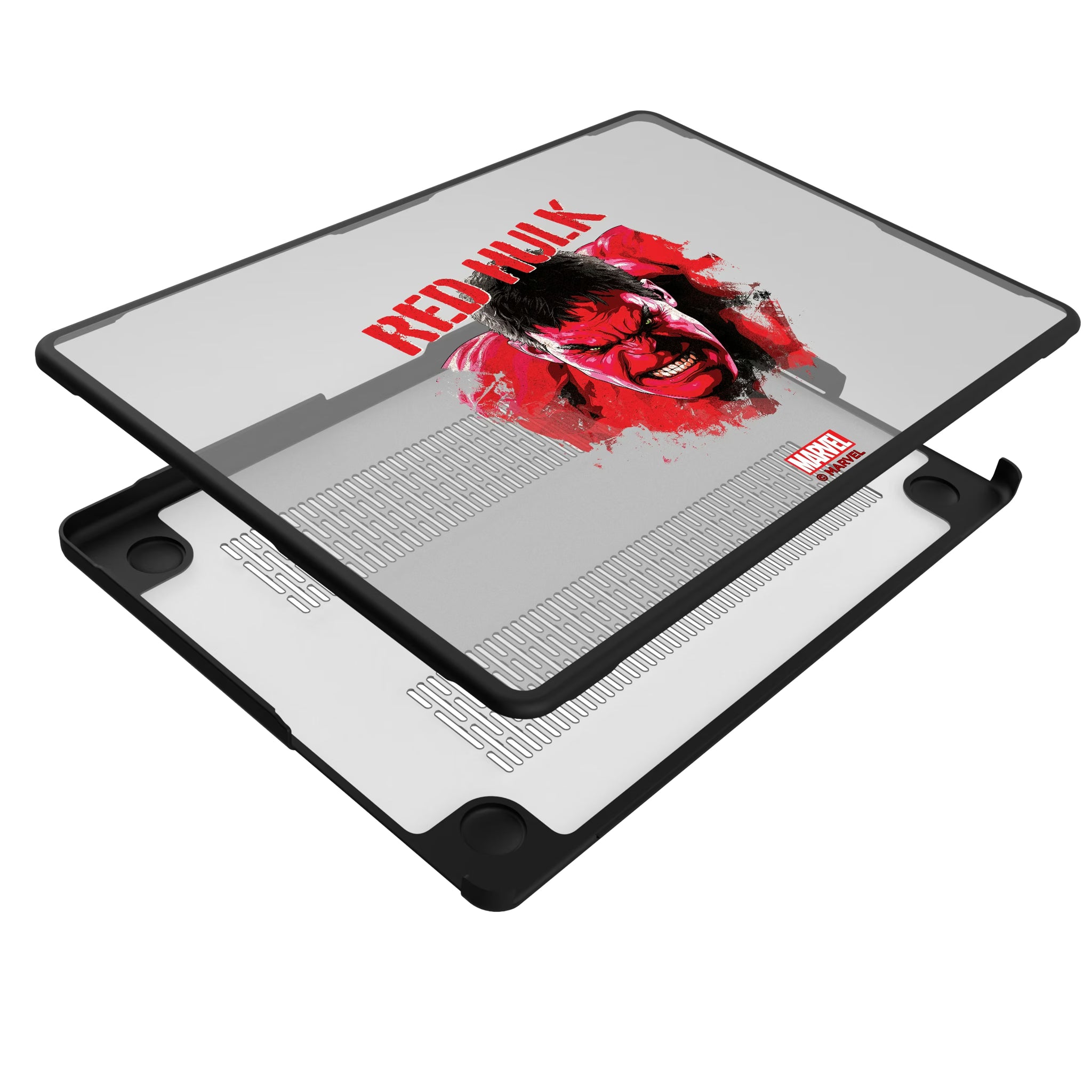 Marvel Avengers Red Hulk Badge MacBook Laptop Case for Apple MacBook - Isometric View#Device_MacBook Pro (14-inch, 2021) / MacBook Pro (14-inch, 2023) / MacBook Pro (14-inch, 2024)