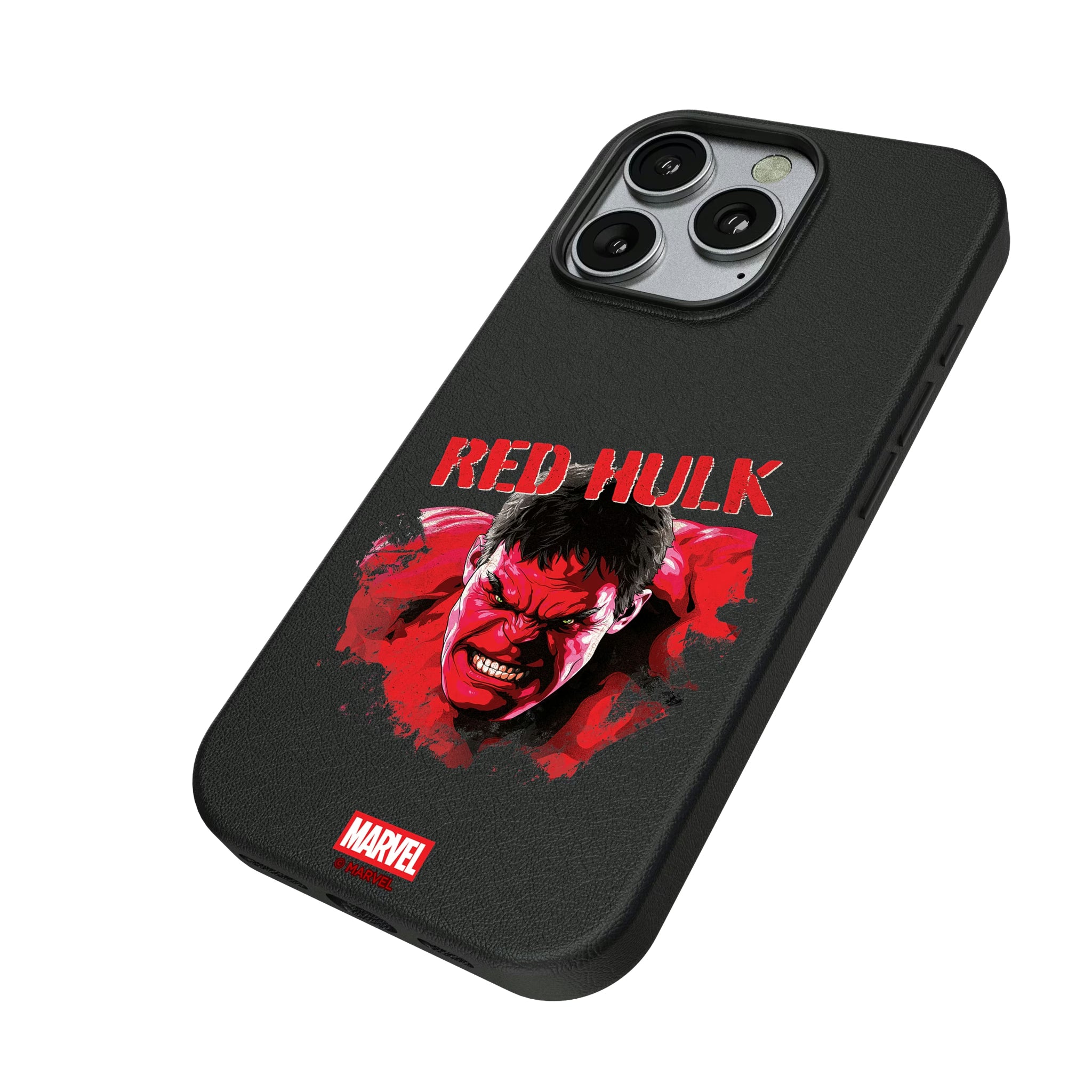 Marvel Avengers Red Hulk Badge iPhone MagSafe Compatible Phone Case for Apple iPhone - Isometric View