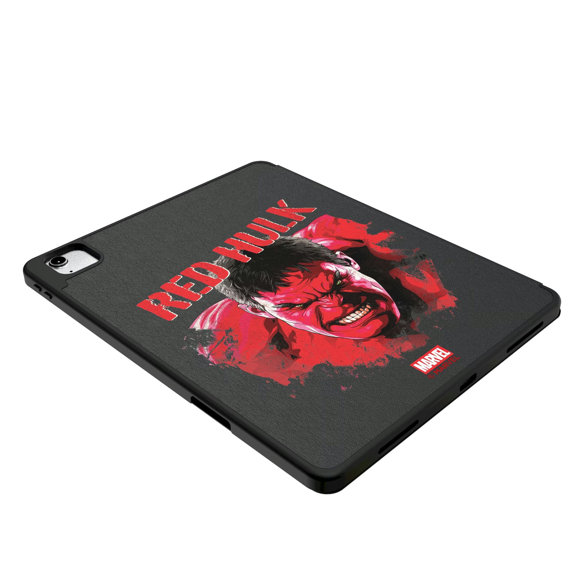 Marvel Avengers Red Hulk Badge iPad Tablet Case for Apple iPad - Isometric View