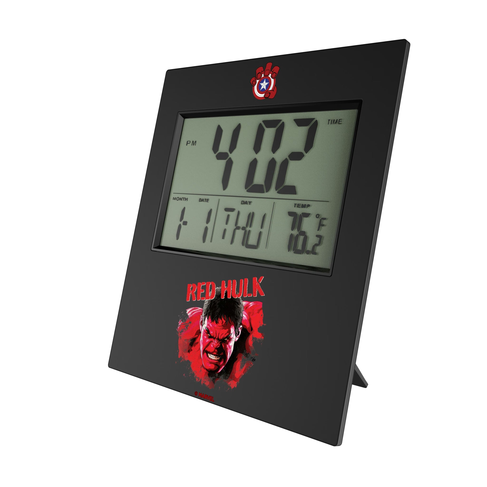 Marvel Avengers Red Hulk Badge Wall Clock