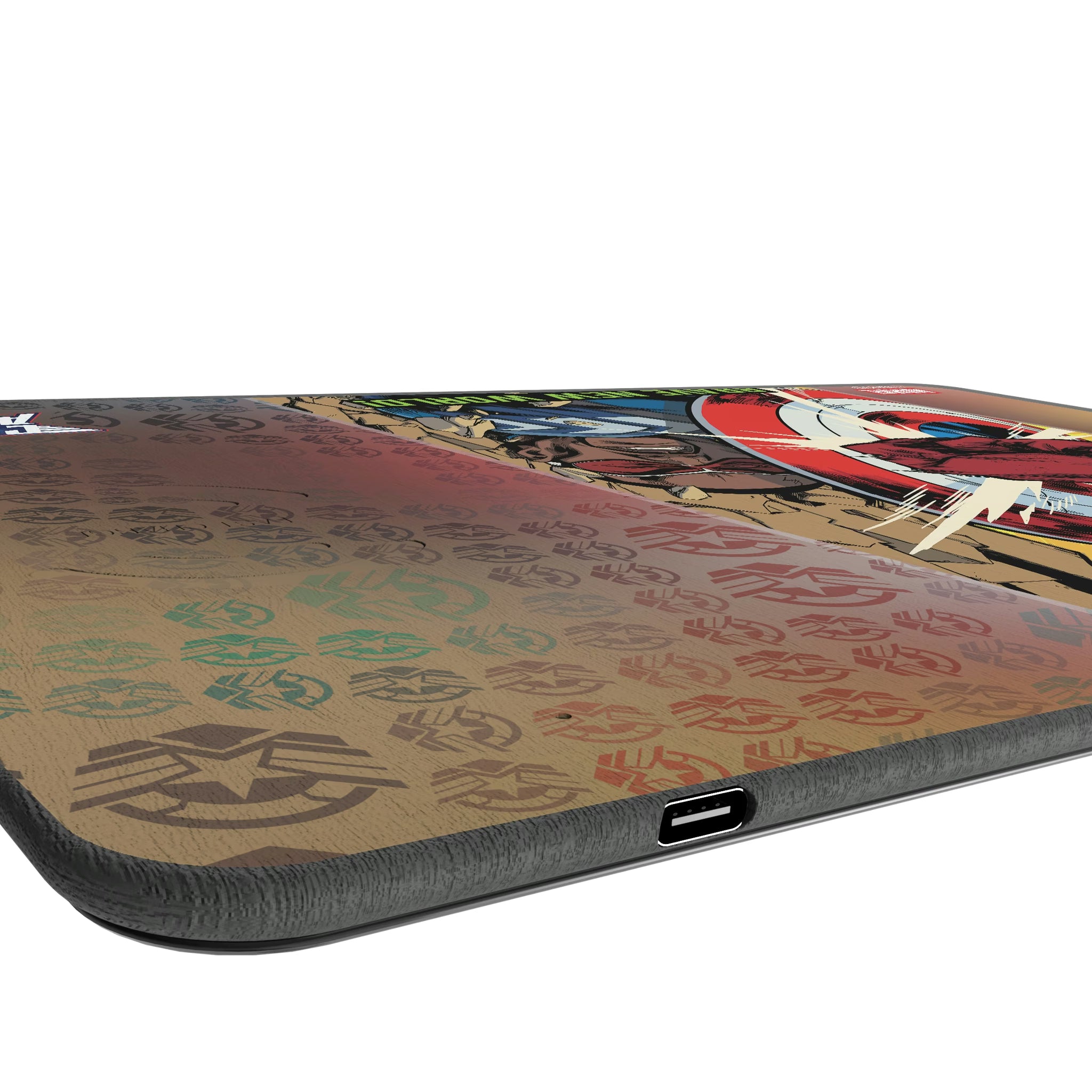 Marvel Avengers Sam Wilson Captain America Classic Cover 15-Watt Wireless Charger and Mouse Pad