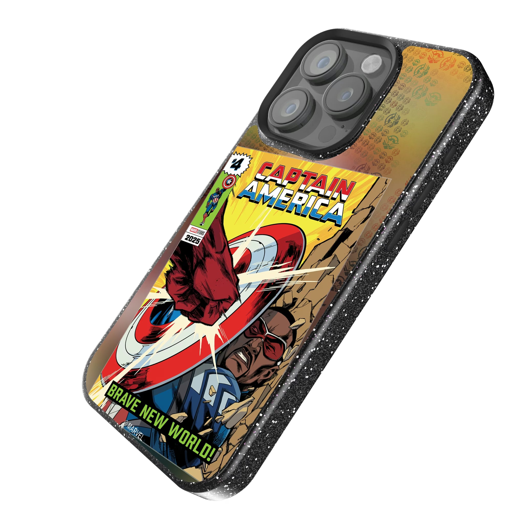 Marvel Avengers Sam Wilson Captain America Classic Cover iPhone Bling Phone Case for Apple iPhone - Isometric View