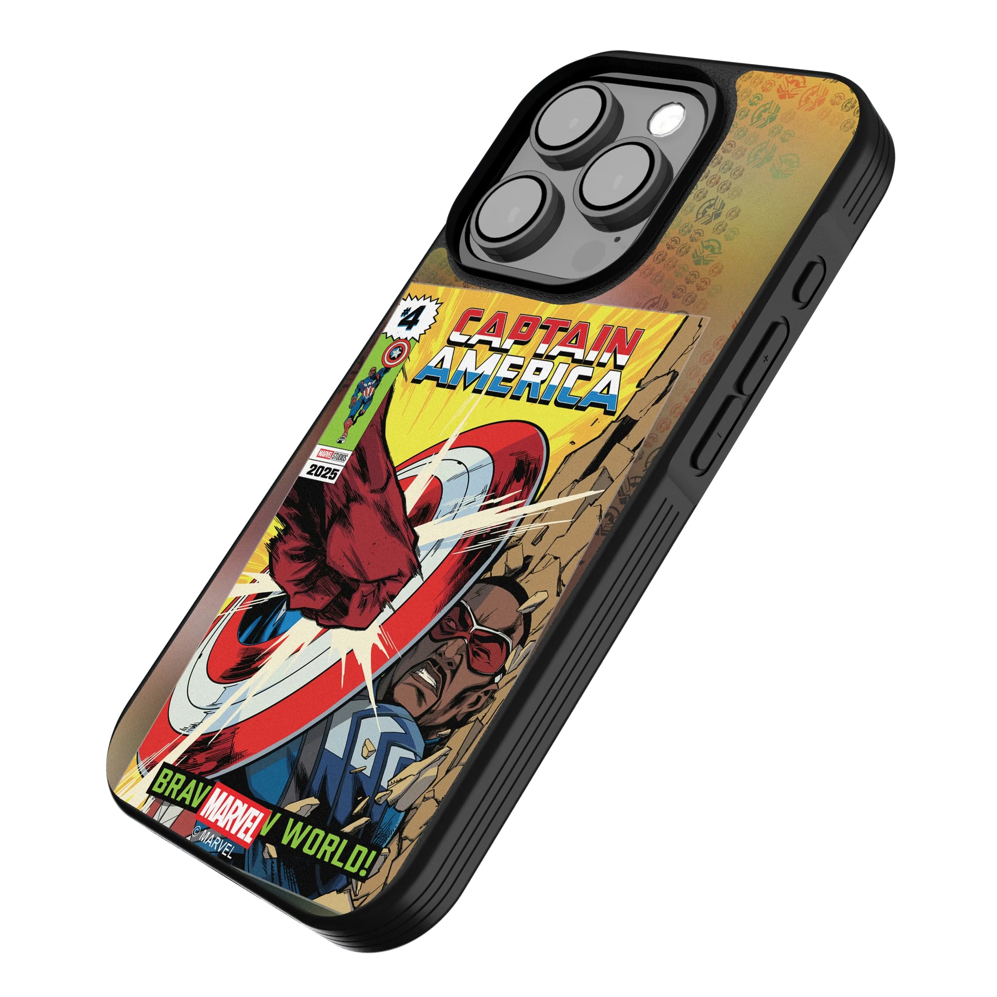 Marvel Avengers Sam Wilson Captain America Classic Cover iPhone Bump Phone Case for Apple iPhone - Isometric View