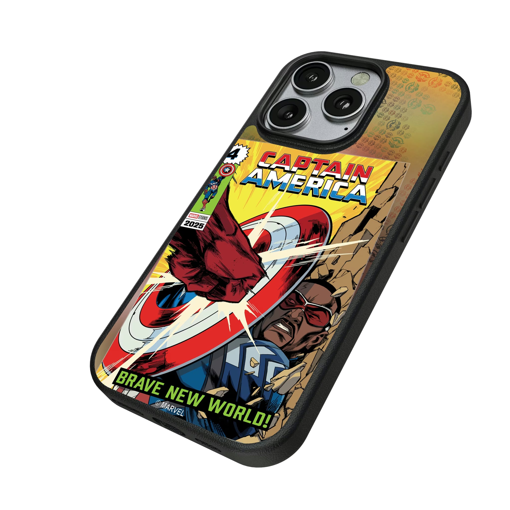 Marvel Avengers Sam Wilson Captain America Classic Cover iPhone MagSafe Compatible Phone Case for Apple iPhone - Isometric View