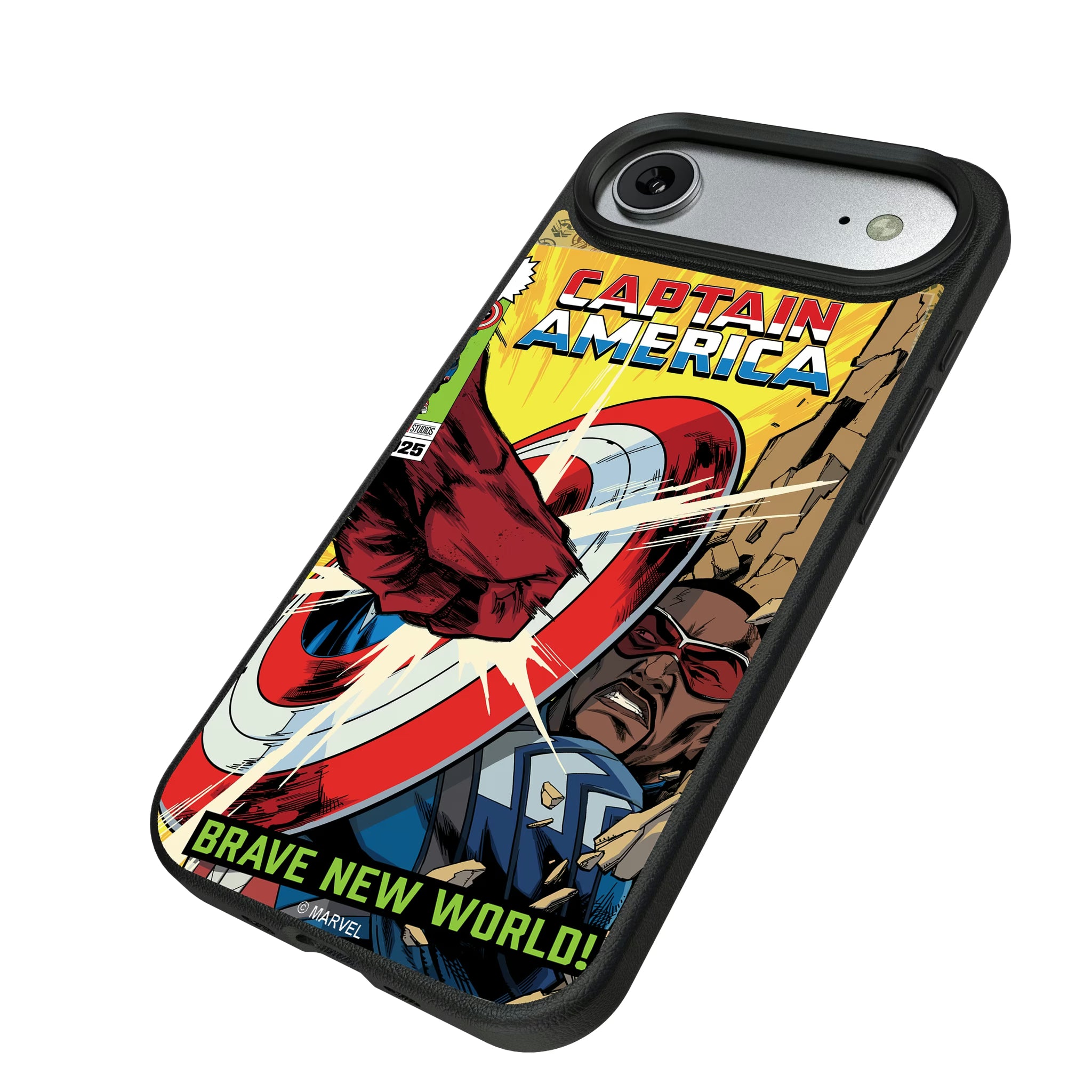 Marvel Avengers Sam Wilson Captain America Classic Cover iPhone MagSafe Compatible Phone Case for Apple iPhone - Isometric View#Device_iPhone Air