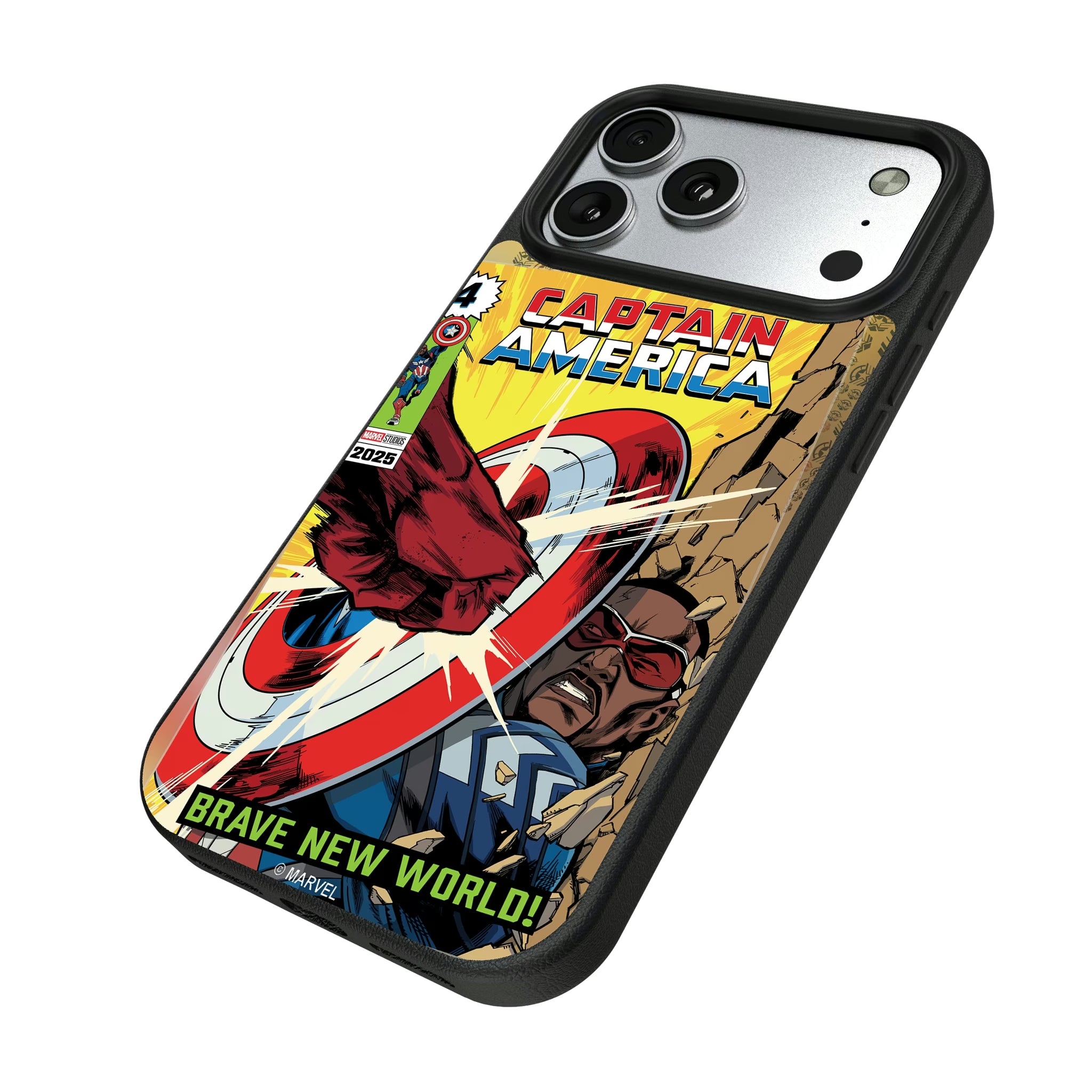 Marvel Avengers Sam Wilson Captain America Classic Cover iPhone MagSafe Compatible Phone Case for Apple iPhone - Isometric View#Device_iPhone 17 Pro Max