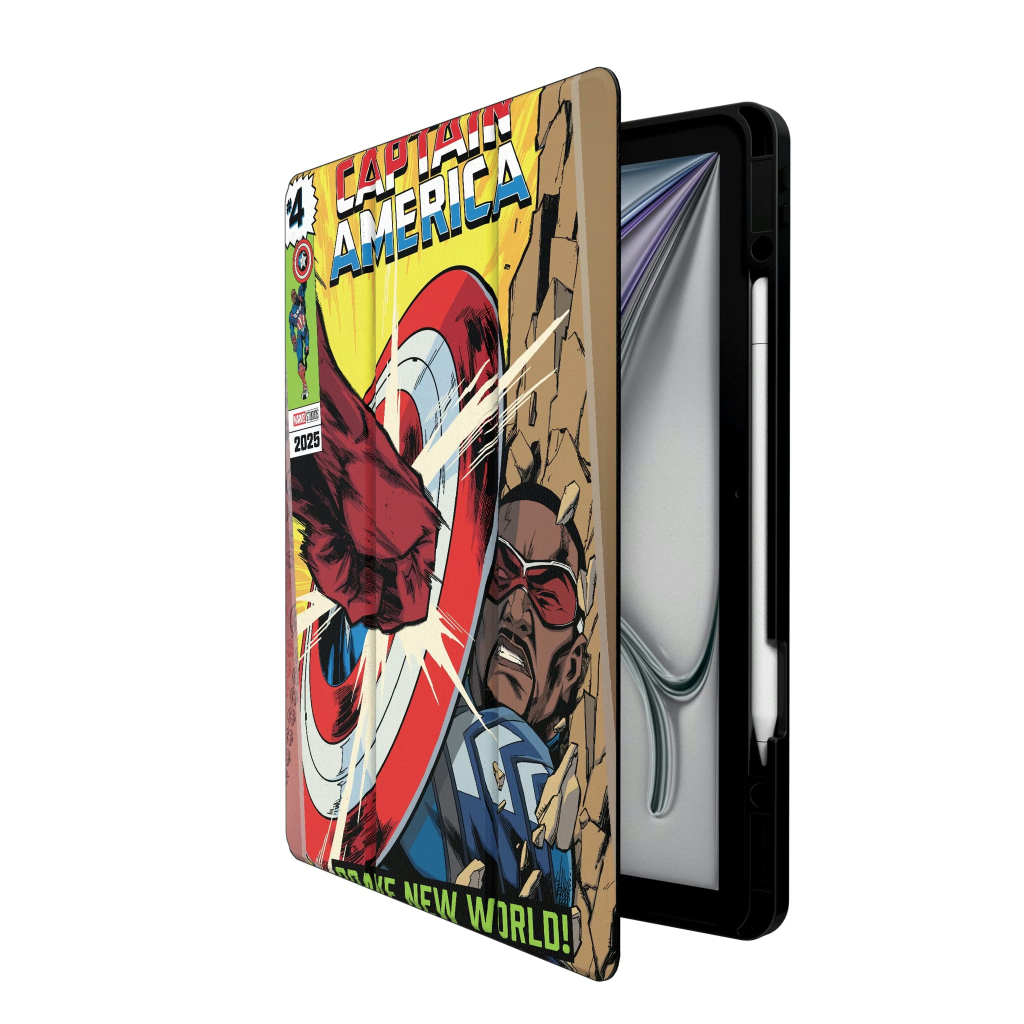 Marvel Avengers Sam Wilson Captain America Classic Cover iPad Tablet Case for Apple iPad
