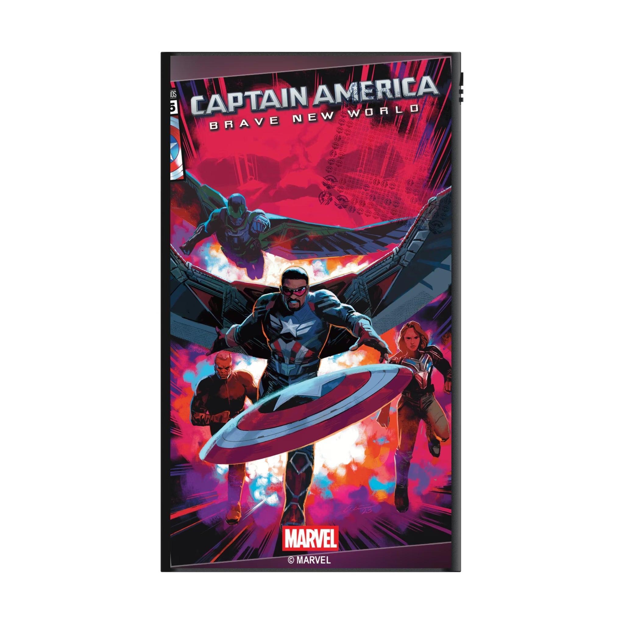 Marvel Avengers Sam Wilson Captain America Cover Art 5000mAh Flat Powerbank