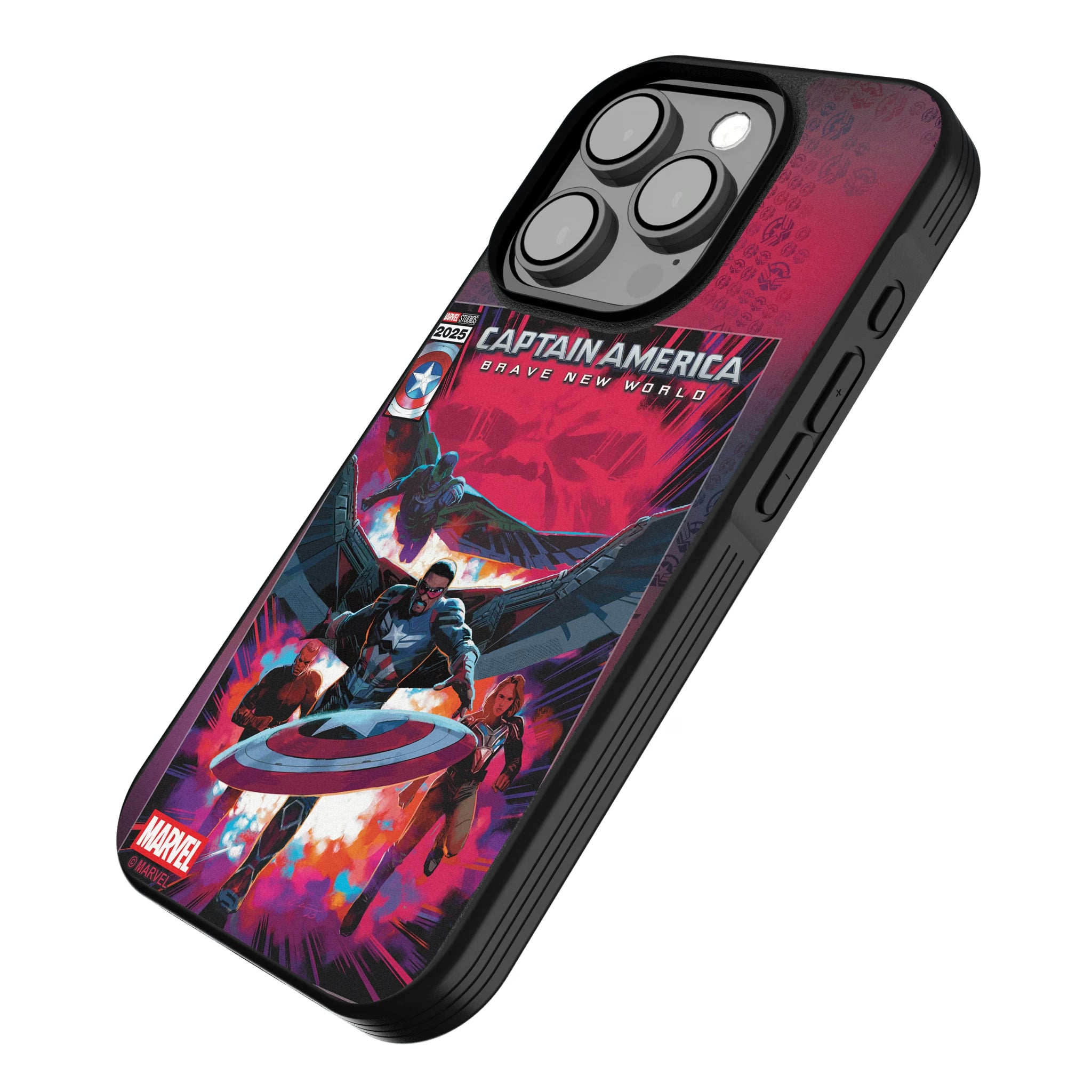 Marvel Avengers Sam Wilson Captain America Cover Art iPhone Bump Phone Case for Apple iPhone - Isometric View