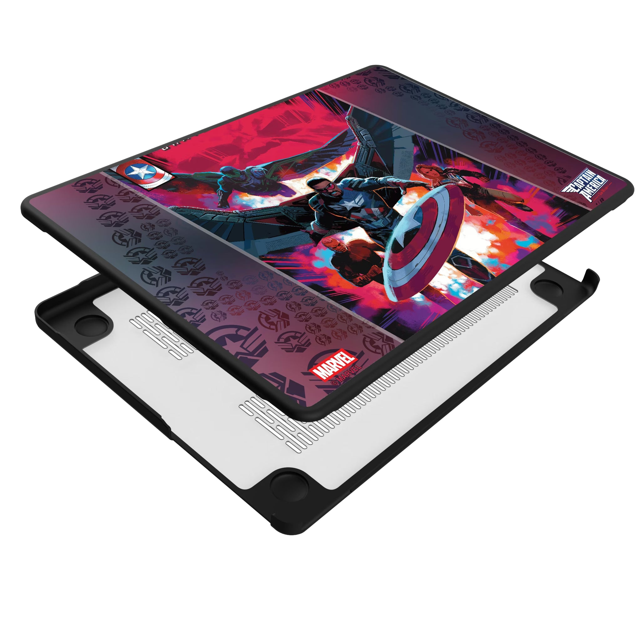 Marvel Avengers Sam Wilson Captain America Cover Art MacBook Laptop Case for Apple MacBook - Isometric View#Device_MacBook Pro (14-inch, 2021) / MacBook Pro (14-inch, 2023) / MacBook Pro (14-inch, 2024)