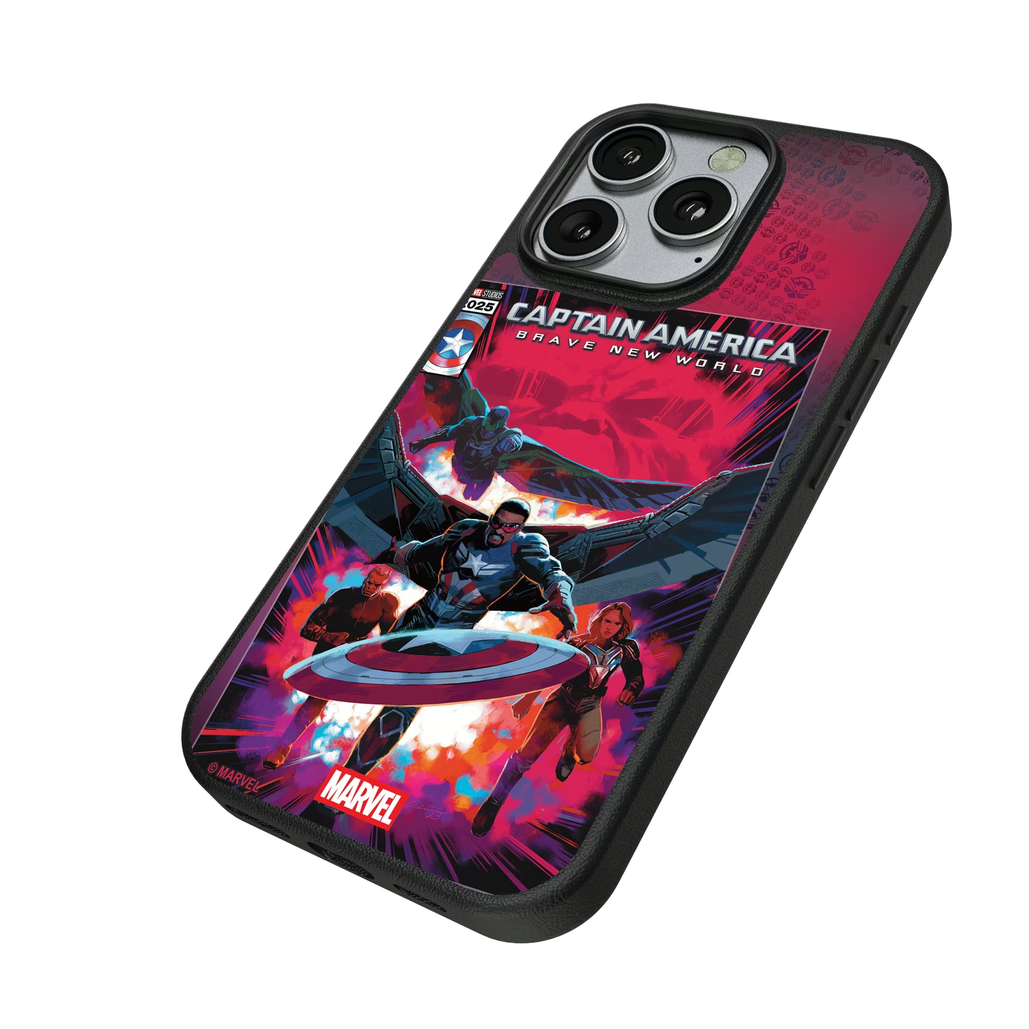 Marvel Avengers Sam Wilson Captain America Cover Art iPhone MagSafe Compatible Phone Case for Apple iPhone - Isometric View