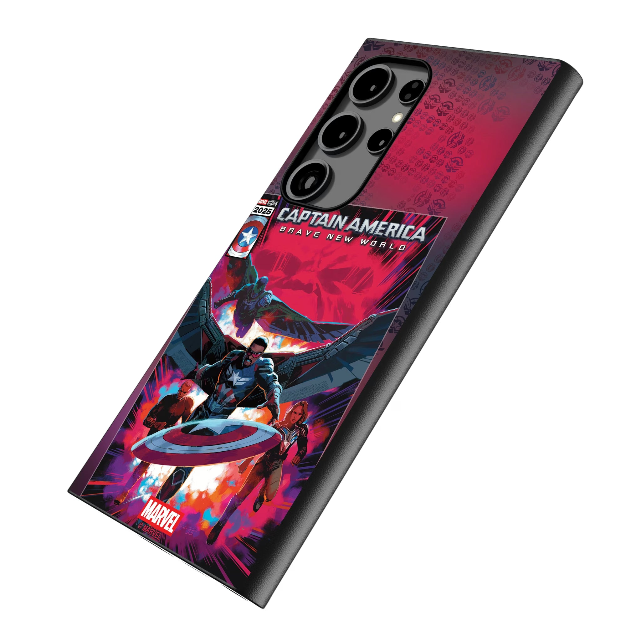 Marvel Avengers Sam Wilson Captain America Cover Art Galaxy MagSafe Compatible Phone Case for Samsung Galaxy - Isometric View