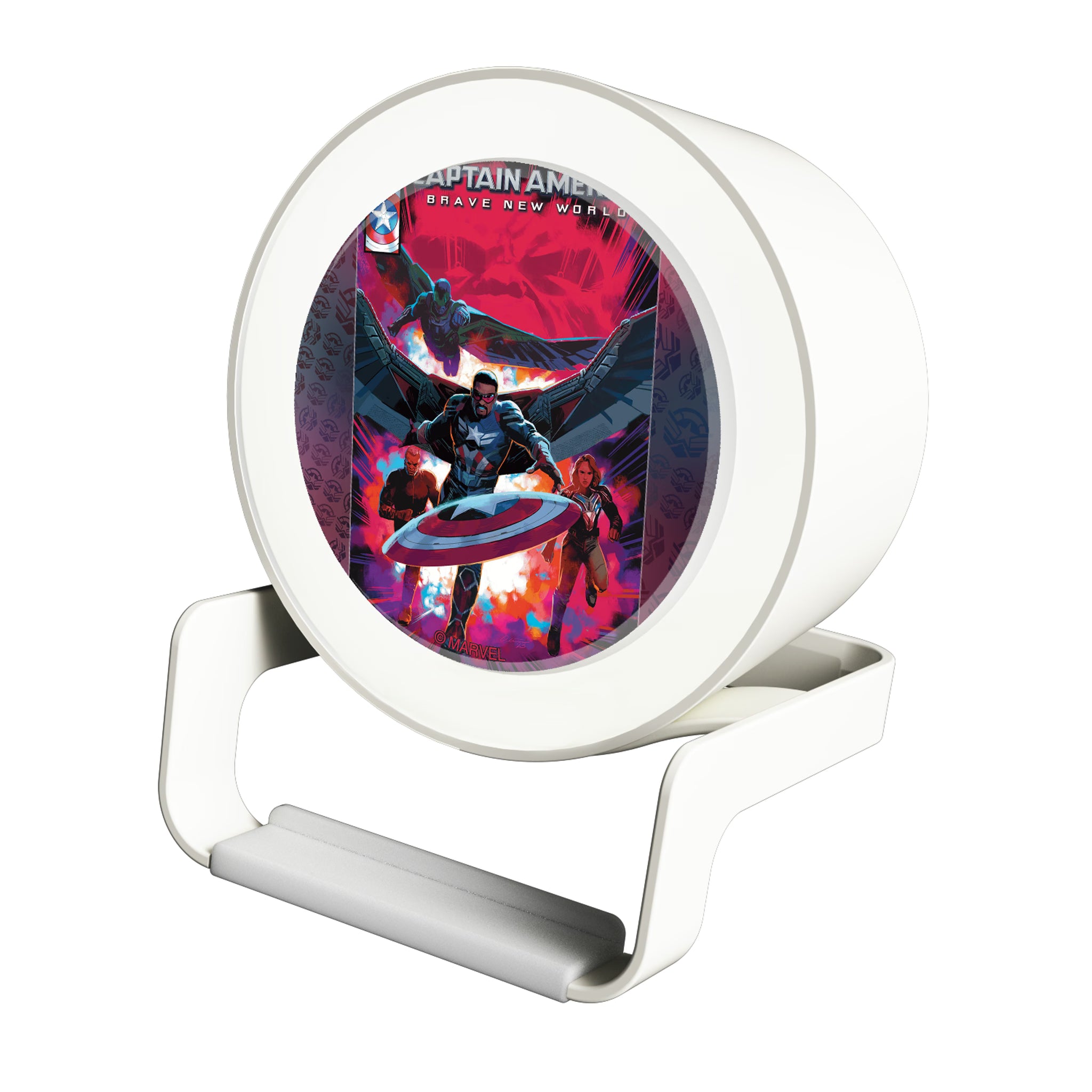 Marvel Avengers Sam Wilson Captain America Cover Art Night Light Charger and Bluetooth Speaker