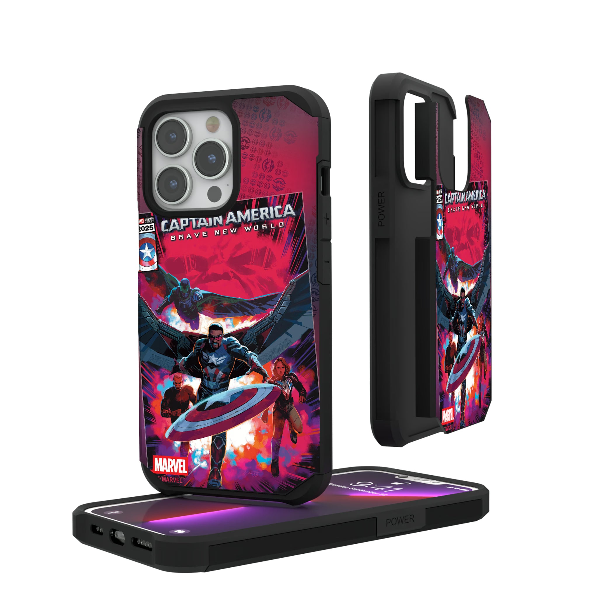 Marvel Avengers Sam Wilson Captain America Cover Art iPhone Rugged Phone Case for Apple iPhone#Device_iPhone 13 Pro