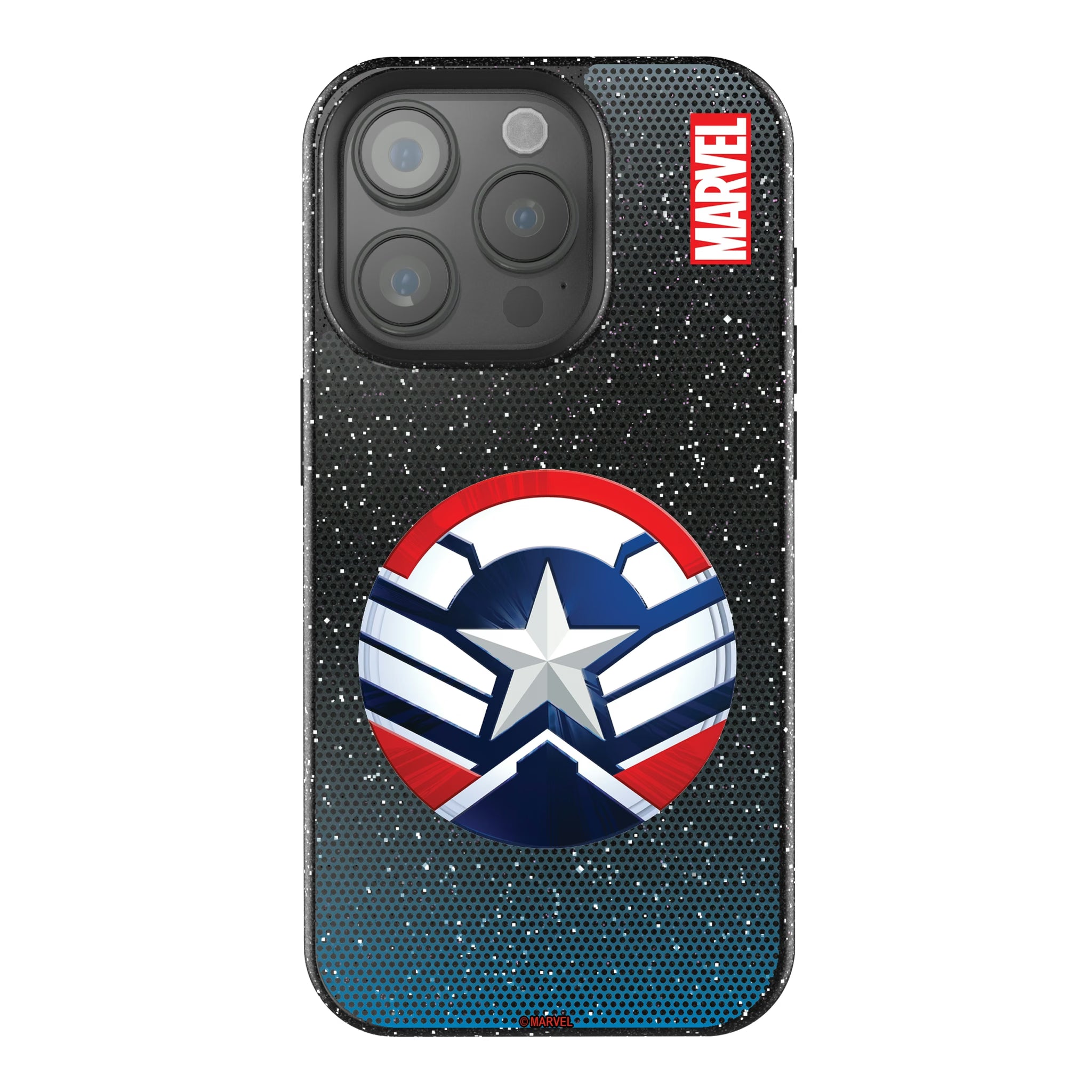 Marvel Avengers Sam Wilson Captain America Grid iPhone Bling Phone Case for Apple iPhone