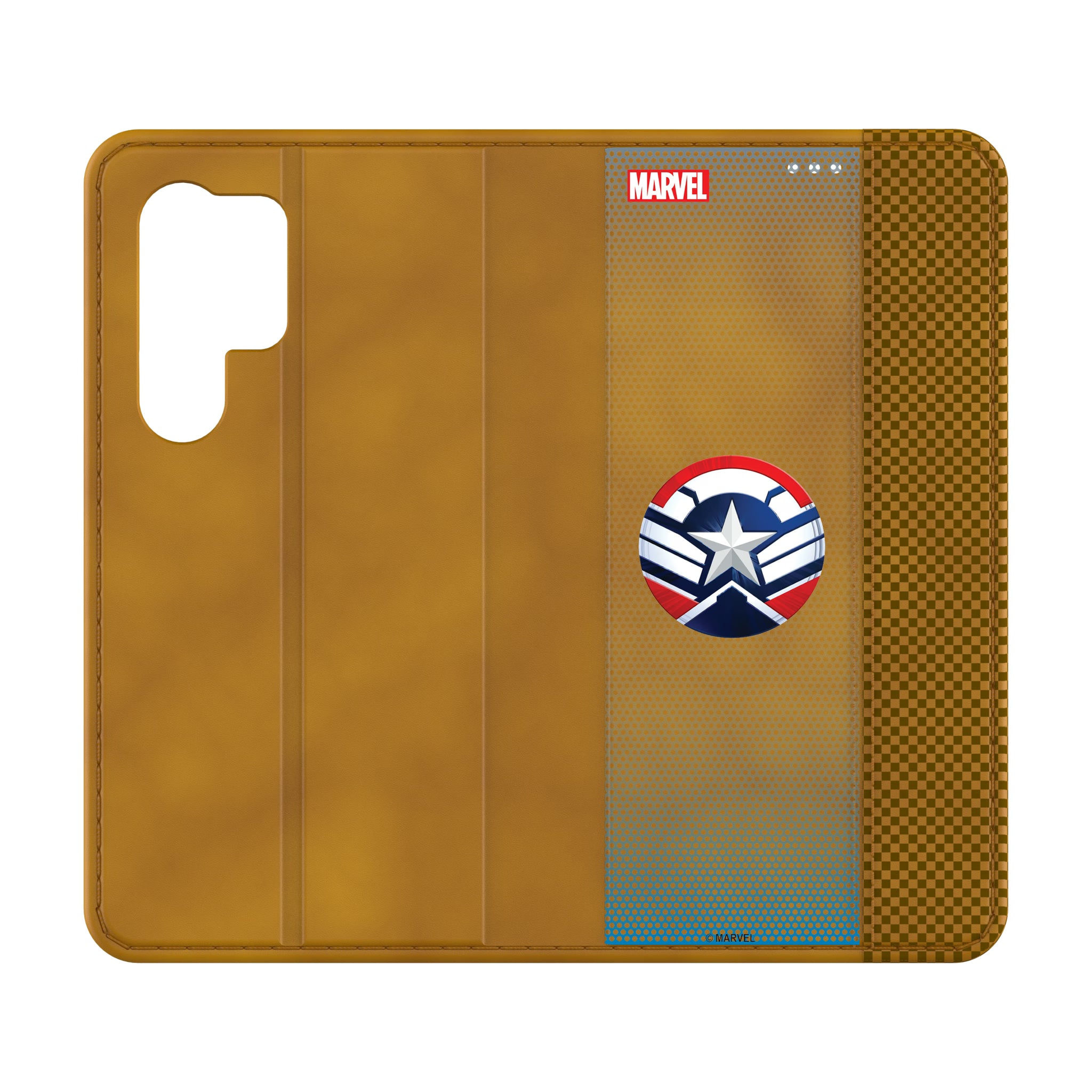 Marvel Avengers Sam Wilson Captain America Grid Galaxy Folio Phone Case for Samsung Galaxy