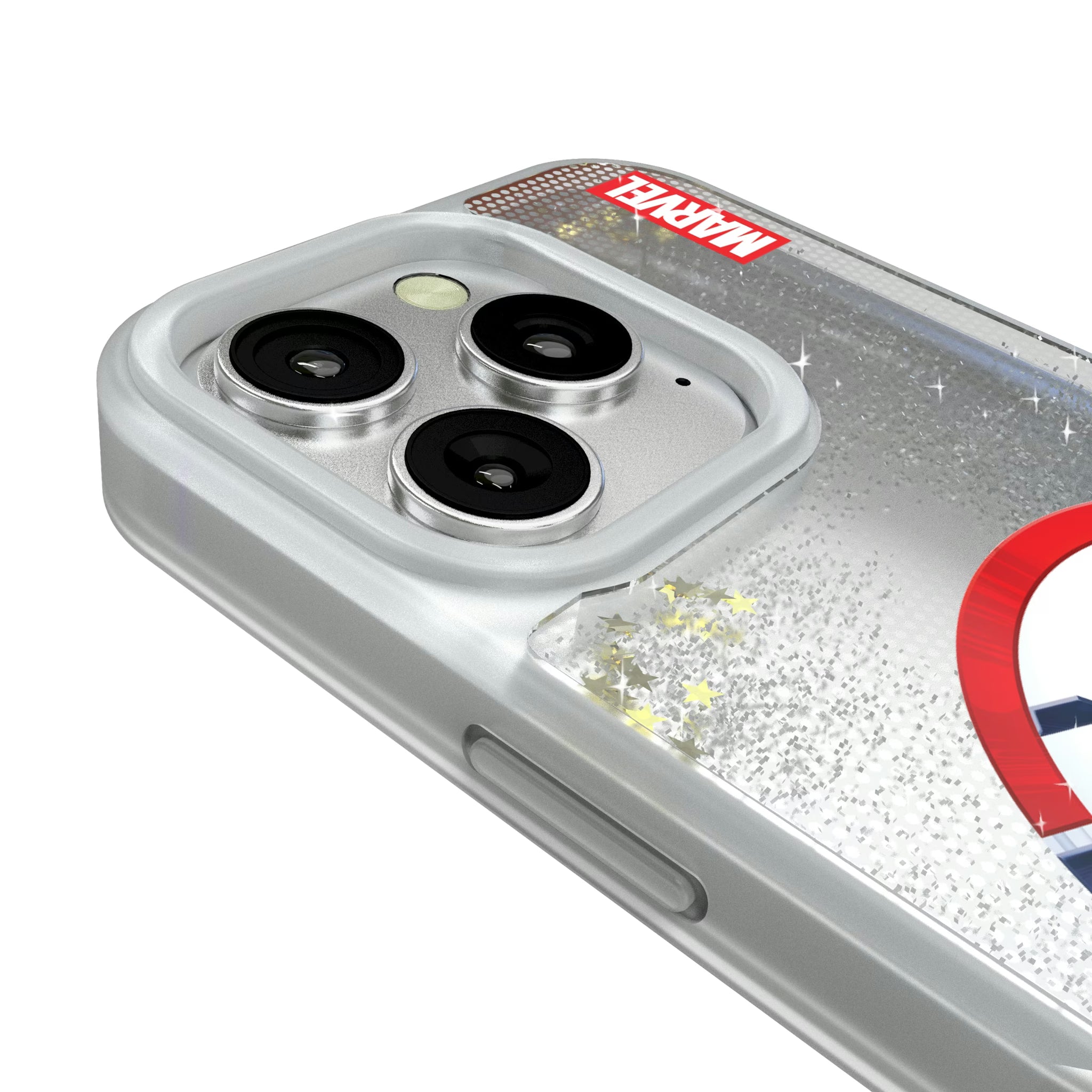 Marvel Avengers Sam Wilson Captain America Grid iPhone Glitter Phone Case for Apple iPhone - Detail#Device_iPhone 16 Pro