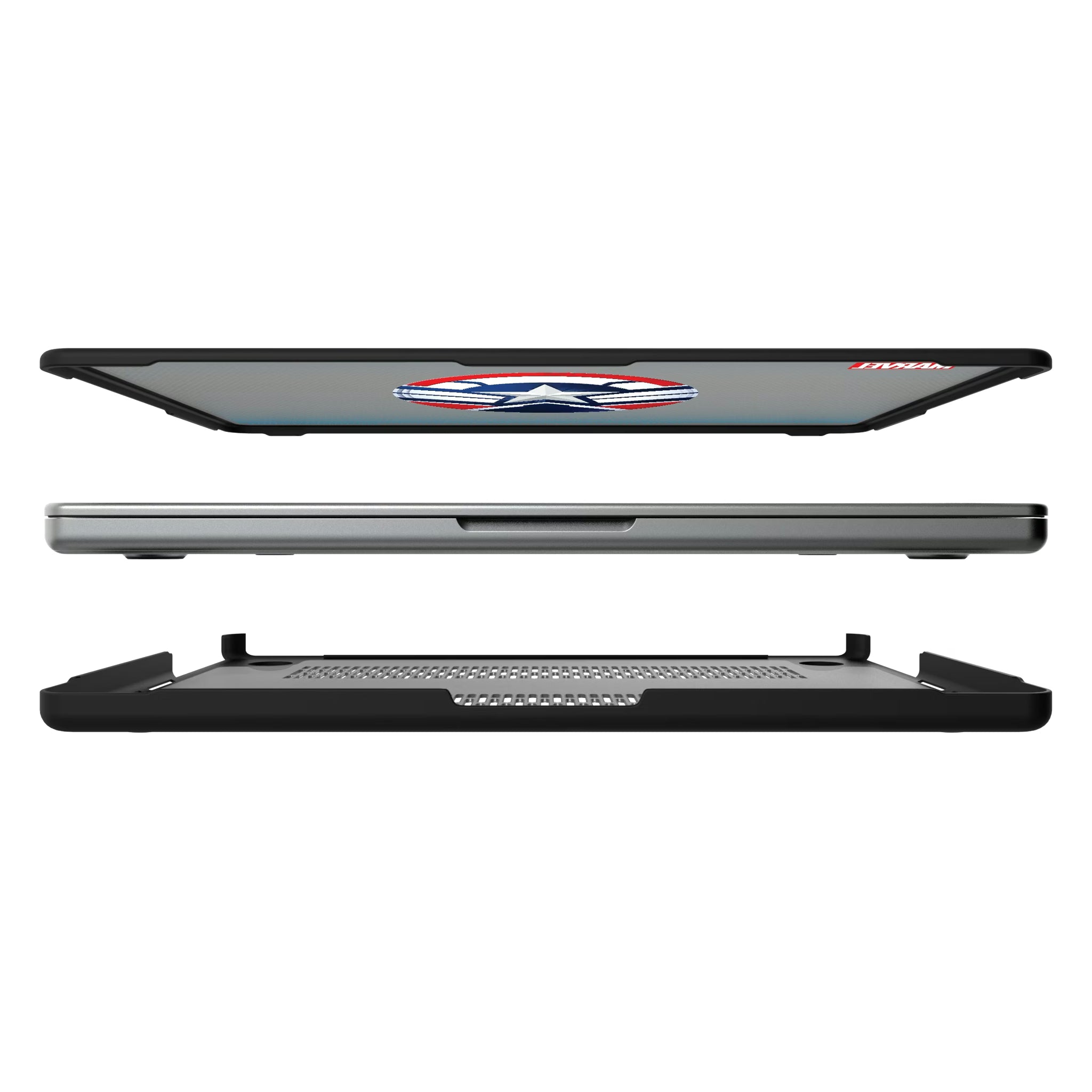 Marvel Avengers Sam Wilson Captain America Grid MacBook Laptop Case for Apple MacBook#Device_MacBook Pro (14-inch, 2021) / MacBook Pro (14-inch, 2023) / MacBook Pro (14-inch, 2024)