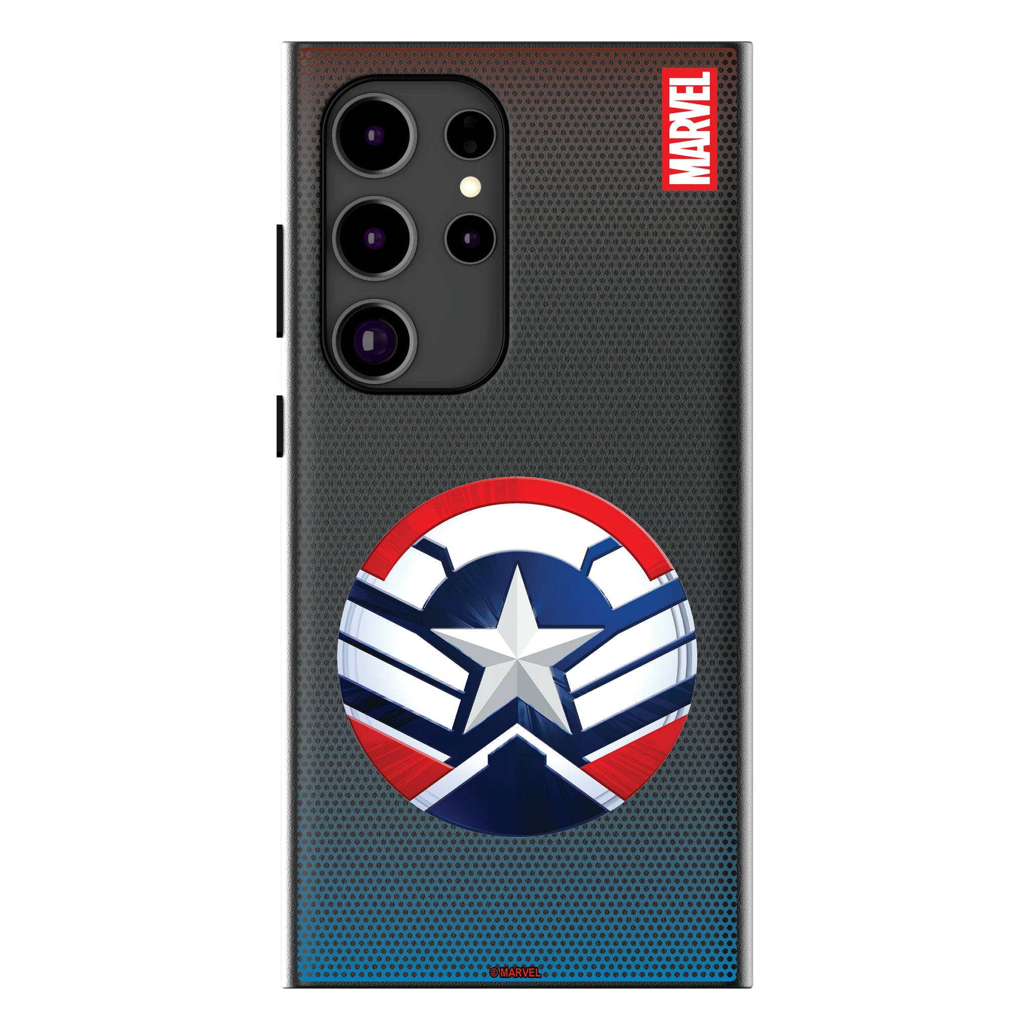 Marvel Avengers Sam Wilson Captain America Grid Galaxy MagSafe Compatible Phone Case for Samsung Galaxy