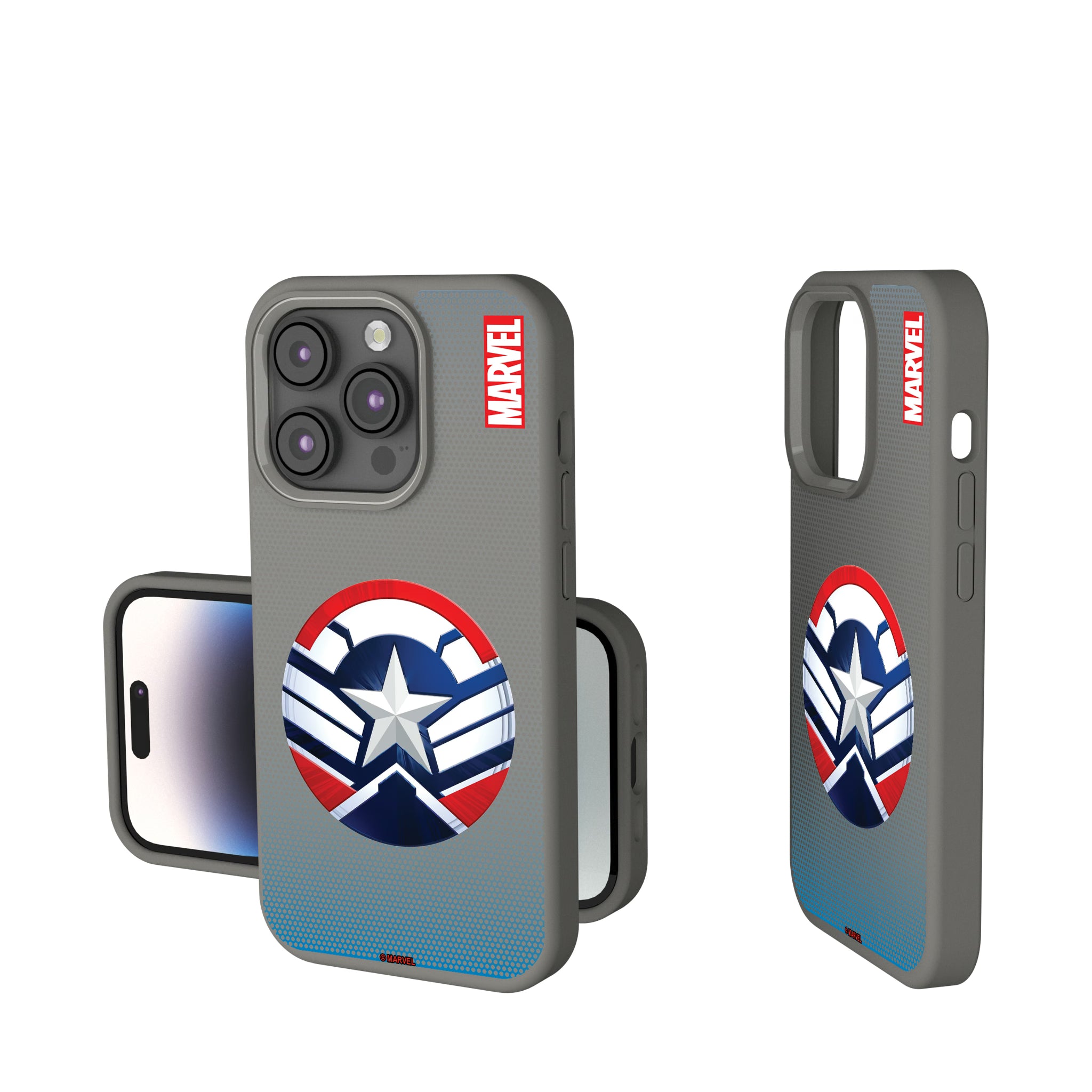 Marvel Avengers Sam Wilson Captain America Grid iPhone Soft Touch Phone Case for Apple iPhone