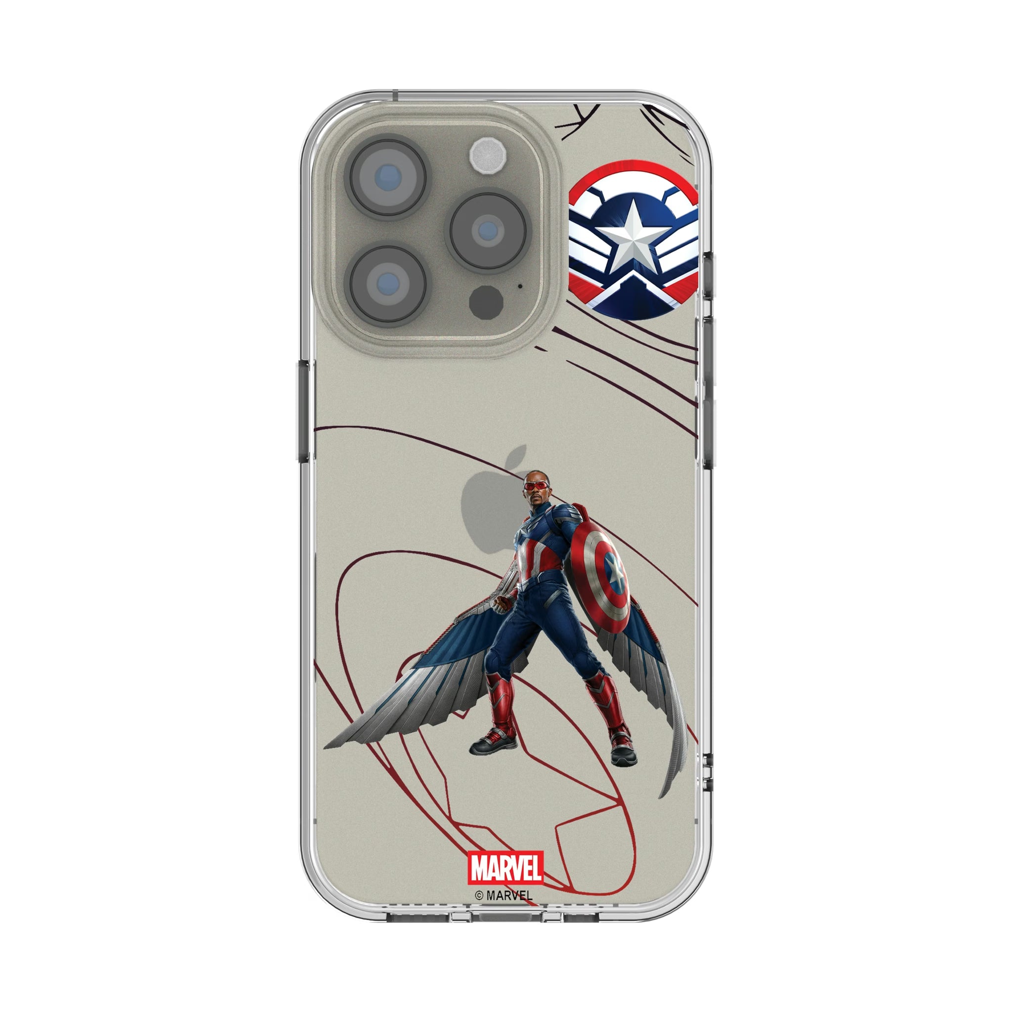 Marvel Avengers Sam Wilson Captain America MechLine iPhone Clear Phone Case for Apple iPhone