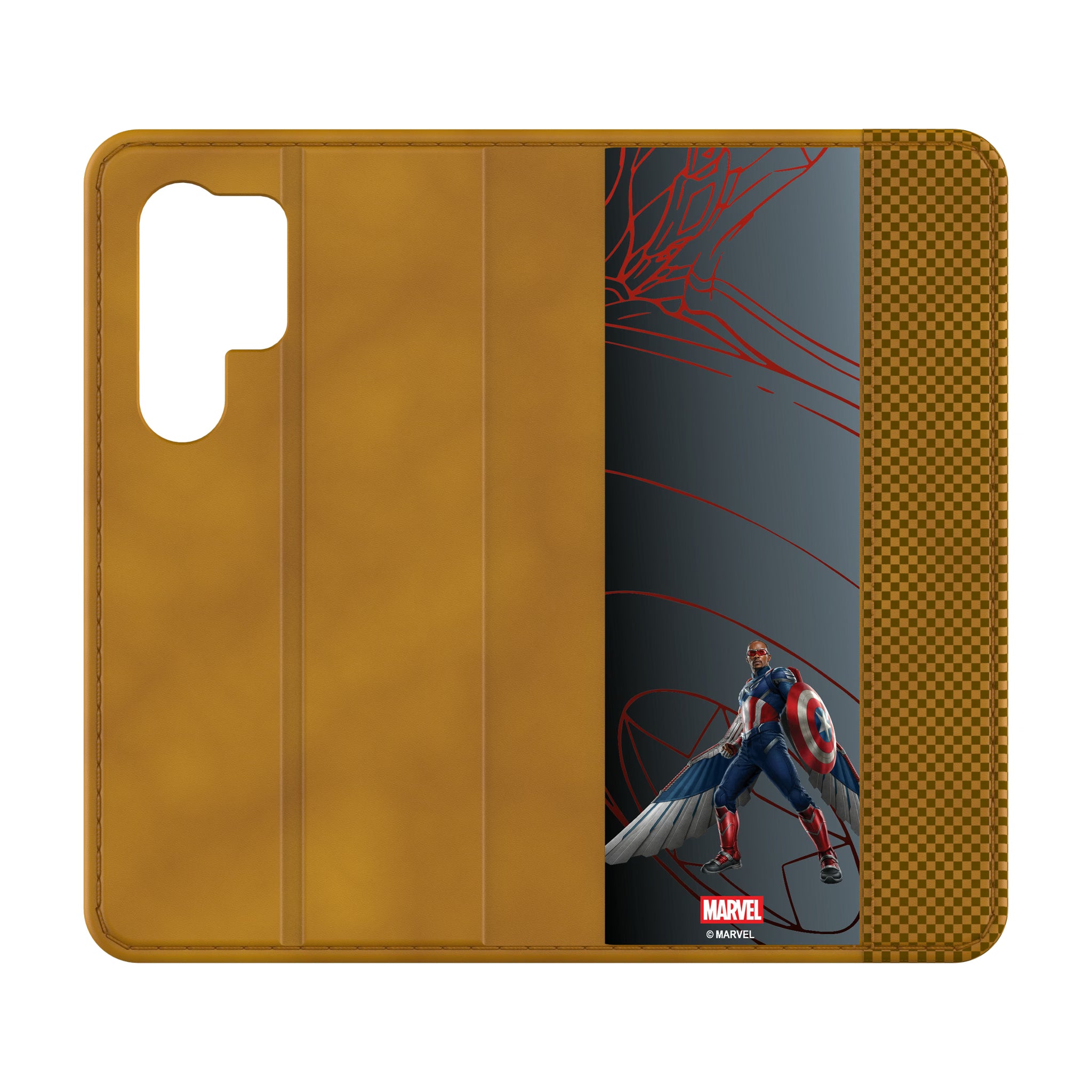 Marvel Avengers Sam Wilson Captain America MechLine Galaxy Folio Phone Case for Samsung Galaxy