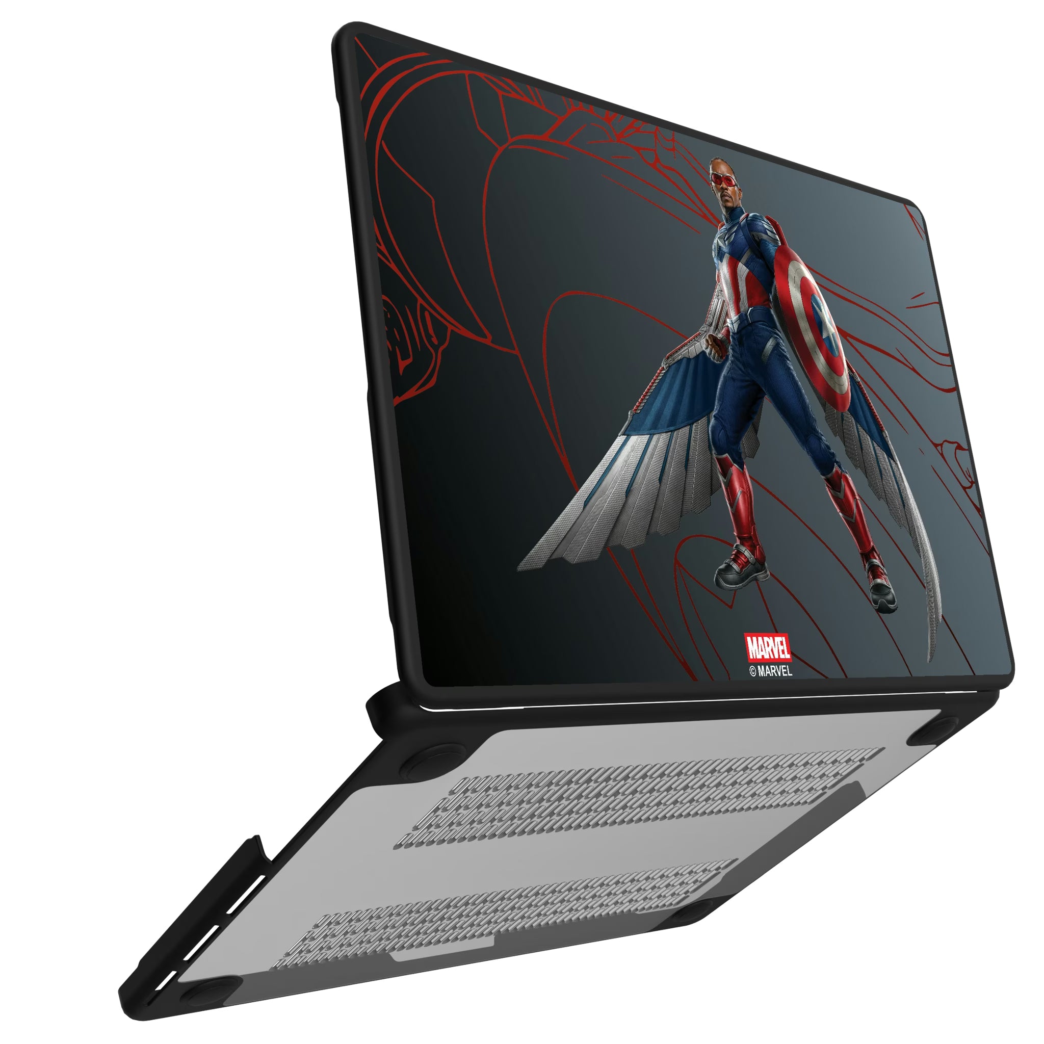 Marvel Avengers Sam Wilson Captain America MechLine MacBook Laptop Case for Apple MacBook#Device_MacBook Pro (14-inch, 2021) / MacBook Pro (14-inch, 2023) / MacBook Pro (14-inch, 2024)
