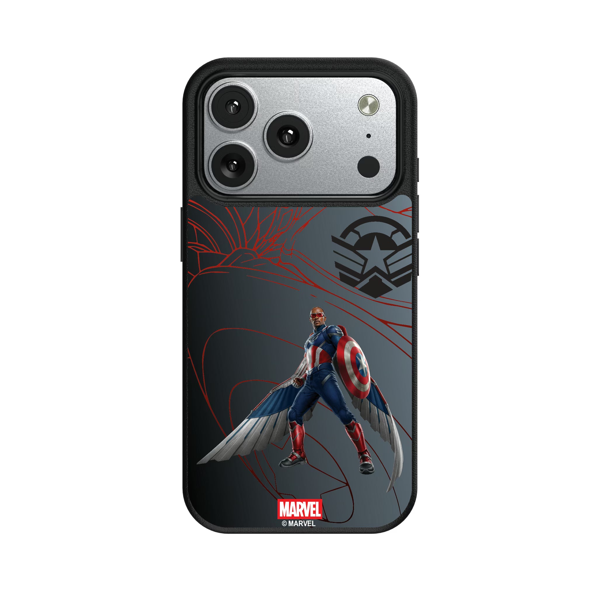 Marvel Avengers Sam Wilson Captain America MechLine iPhone MagSafe Compatible Phone Case for Apple iPhone#Device_iPhone 17 Pro