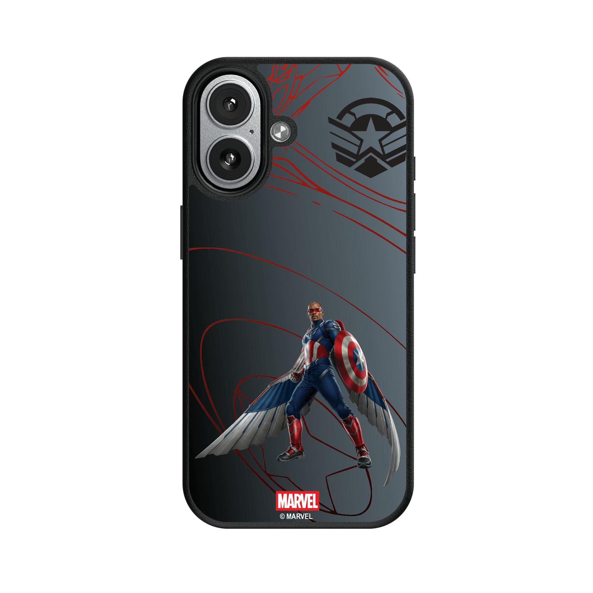 Marvel Avengers Sam Wilson Captain America MechLine iPhone MagSafe Compatible Phone Case for Apple iPhone#Device_iPhone 17