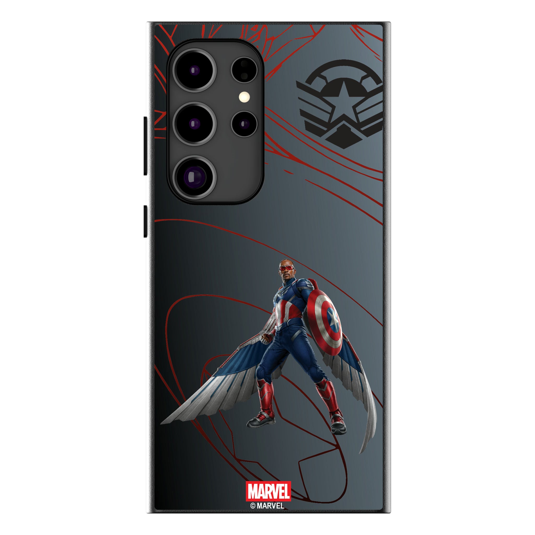 Marvel Avengers Sam Wilson Captain America MechLine Galaxy MagSafe Compatible Phone Case for Samsung Galaxy