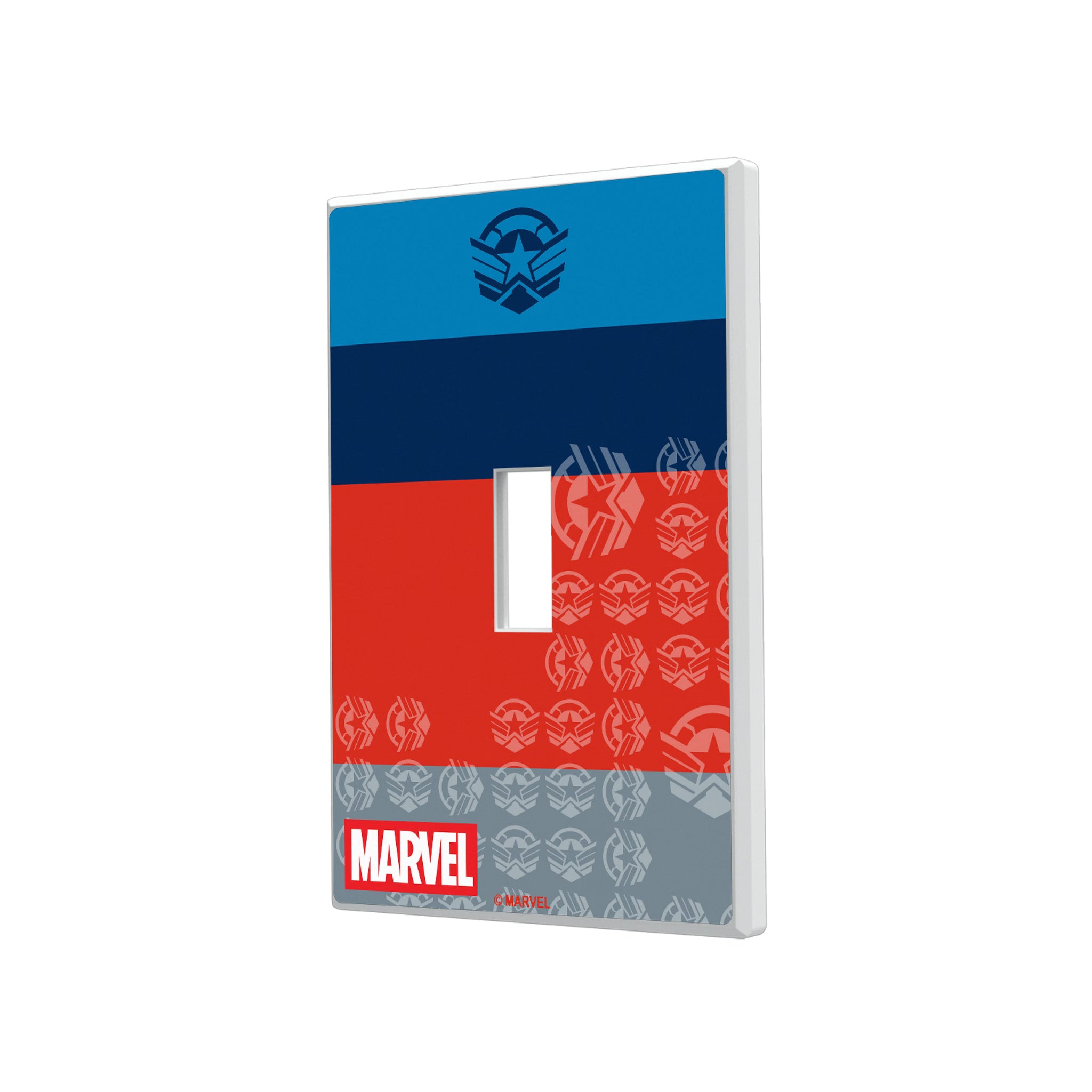 Marvel Avengers Sam Wilson Captain America Sigil Hidden-Screw Light Switch Plate#Style_Single Toggle