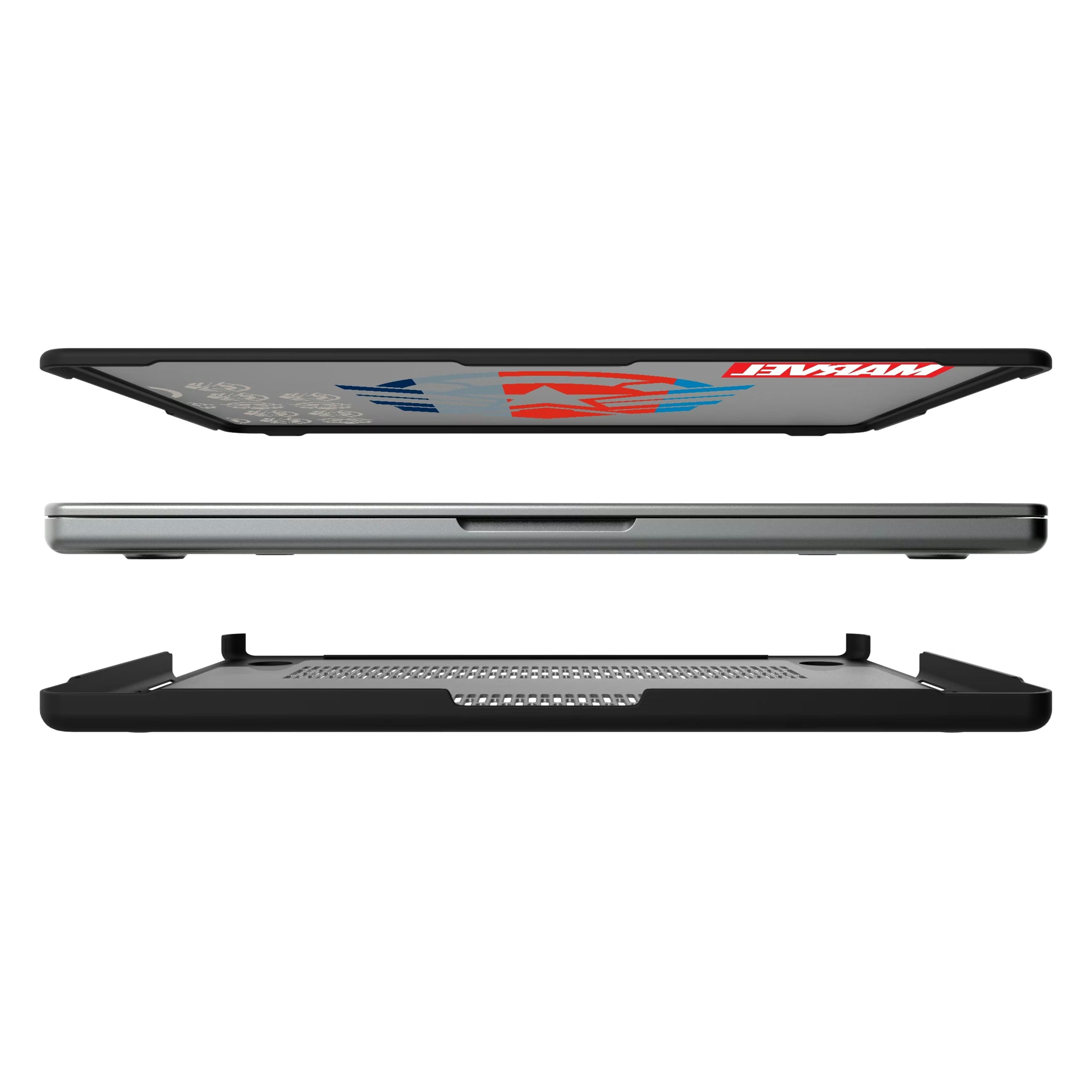 Marvel Avengers Sam Wilson Captain America Sigil MacBook Laptop Case for Apple MacBook#Device_MacBook Pro (14-inch, 2021) / MacBook Pro (14-inch, 2023) / MacBook Pro (14-inch, 2024)
