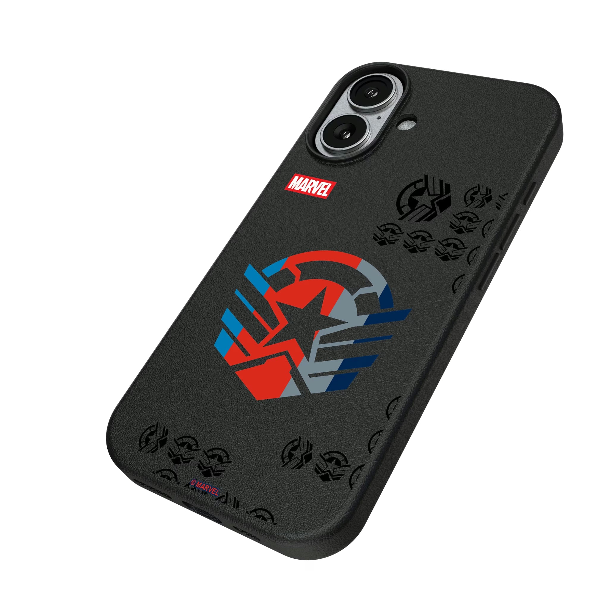 Marvel Avengers Sam Wilson Captain America Sigil iPhone MagSafe Compatible Phone Case for Apple iPhone - Isometric View#Device_iPhone 17